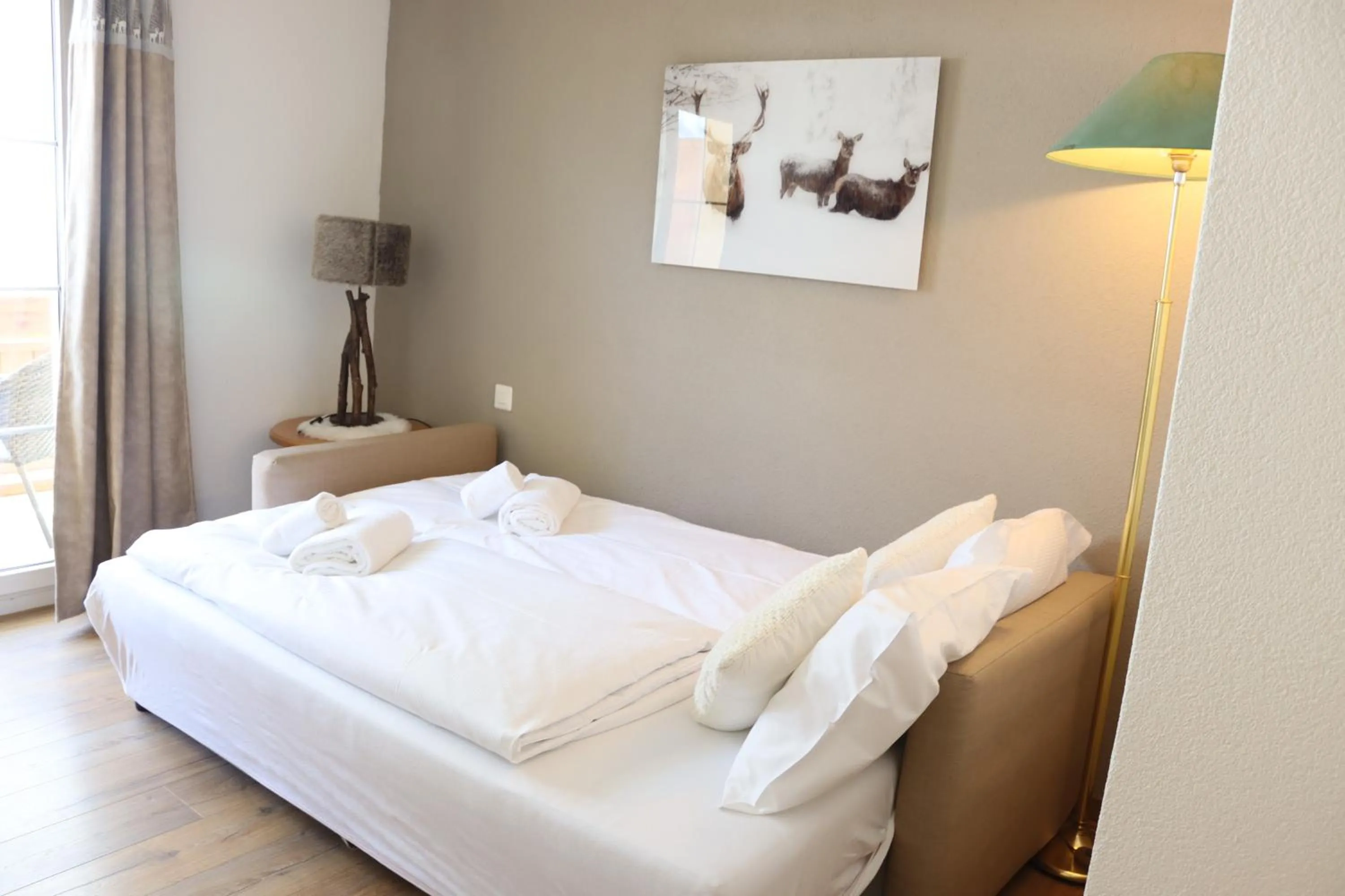 Bed in Grichting Hotel & Serviced Apartments