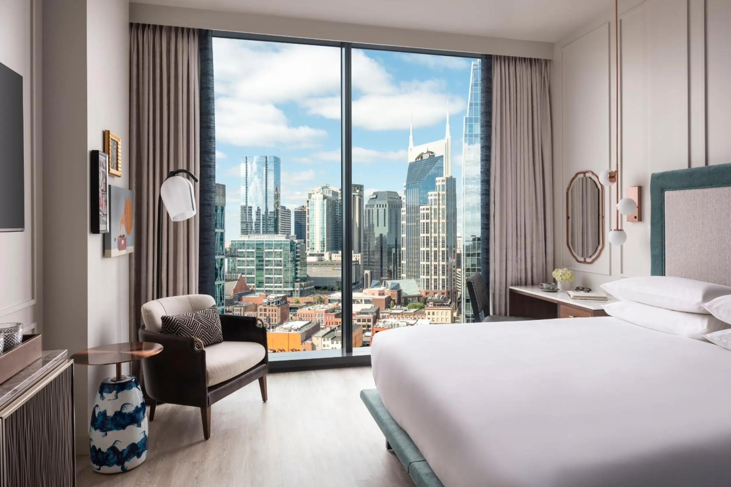 Bed in Hyatt Centric Downtown Nashville