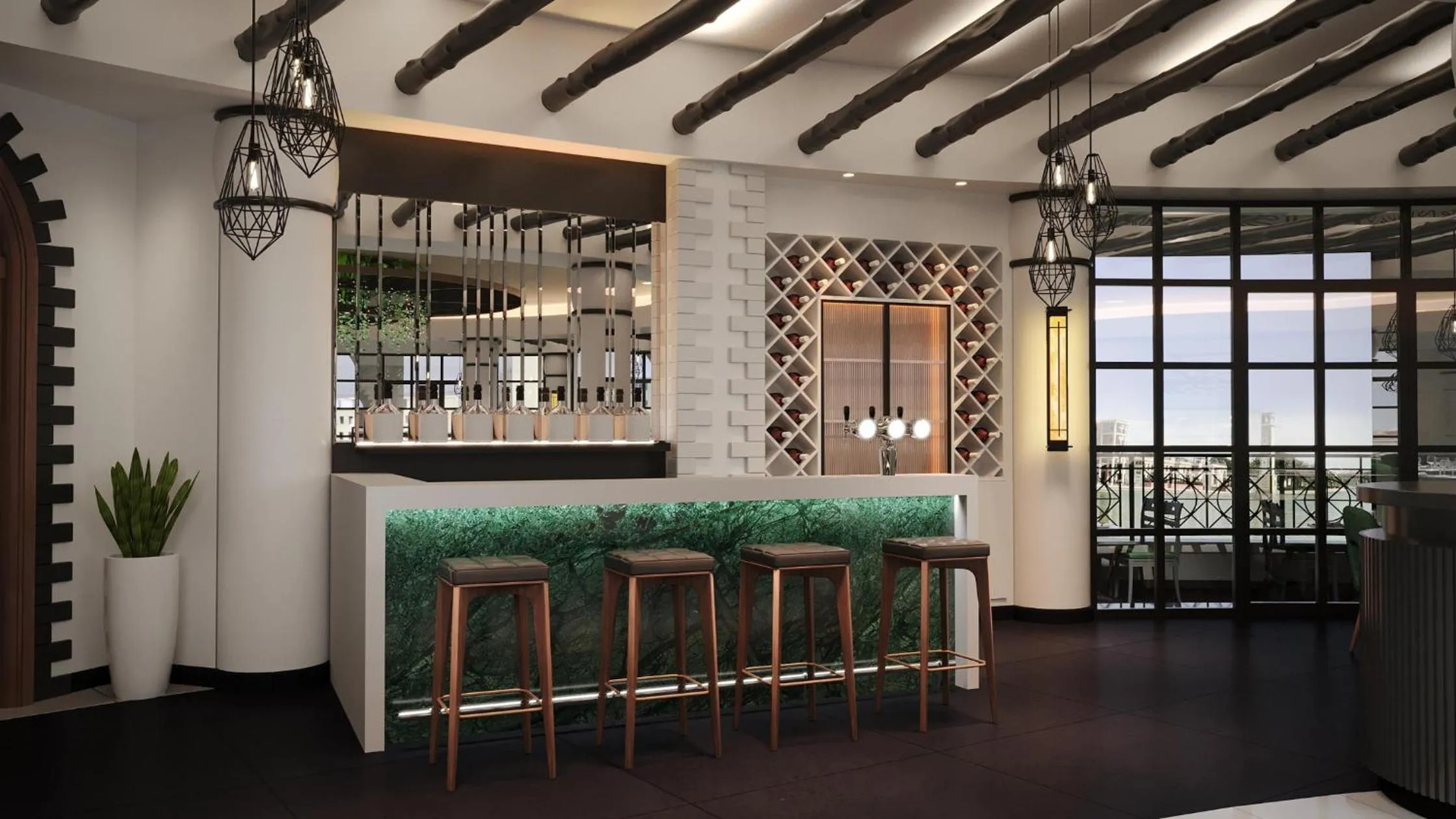 Lounge or bar in Copthorne Lakeview Hotel Dubai, Green Community