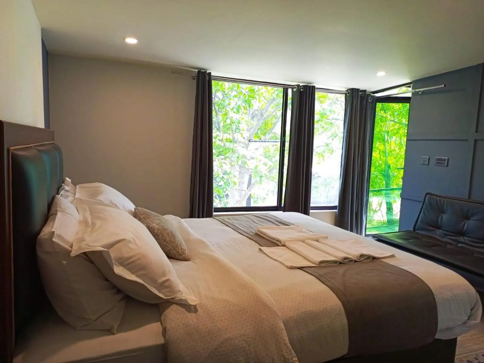 Bed in Grapes Garden Resort Hunza