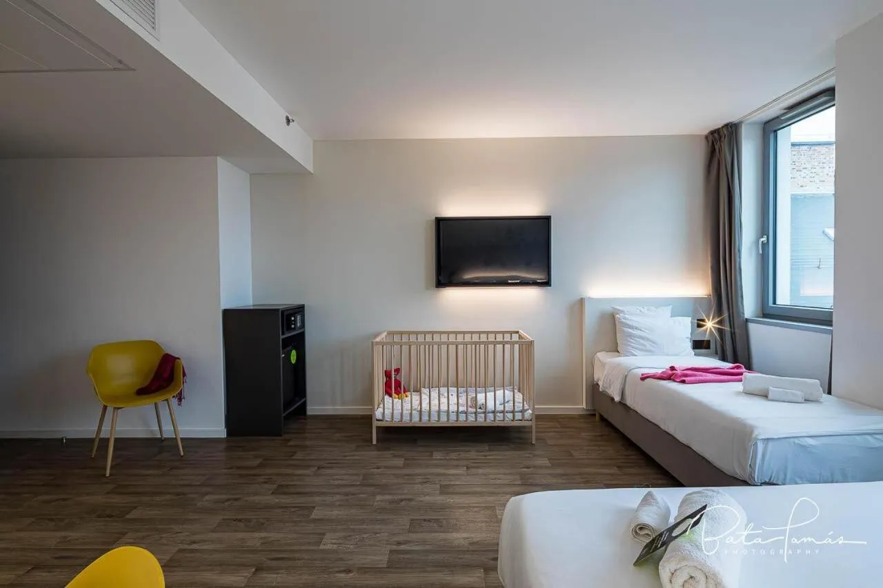 Photo of the whole room, Bed in B&B Hotel Budapest City