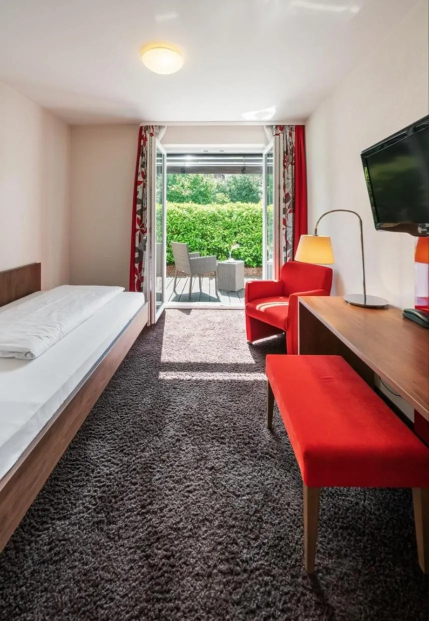 Bed in Hotel Donaublick