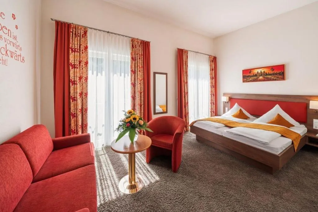 Bed in Hotel Donaublick