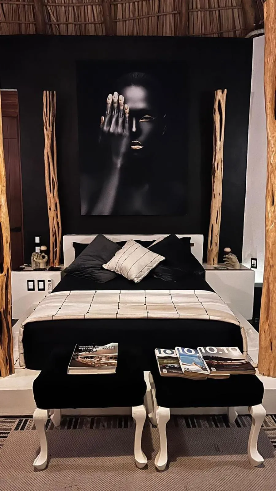 Bed in Cabañas Sicarú Mazunte