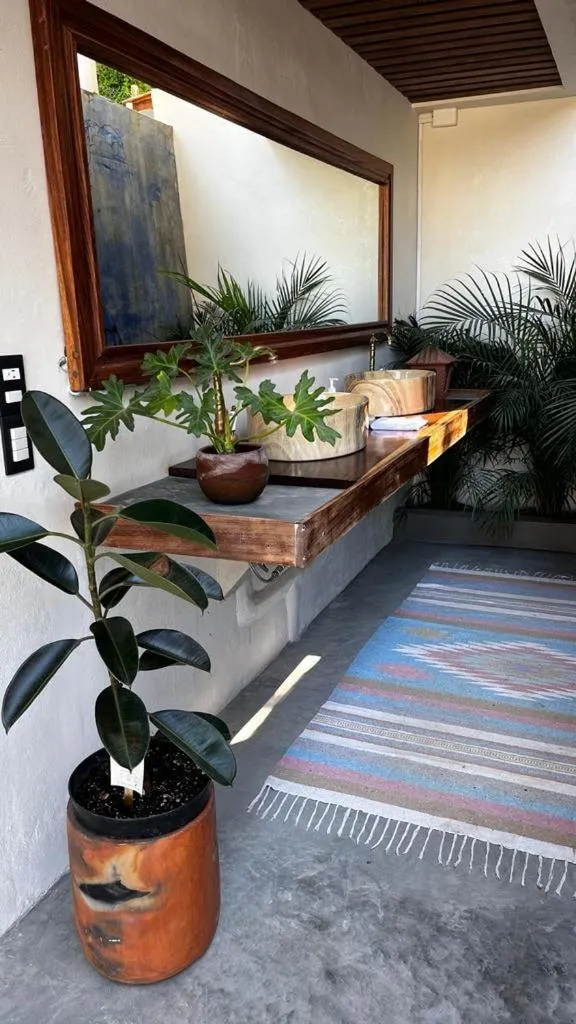 Bathroom in Cabañas Sicarú Mazunte