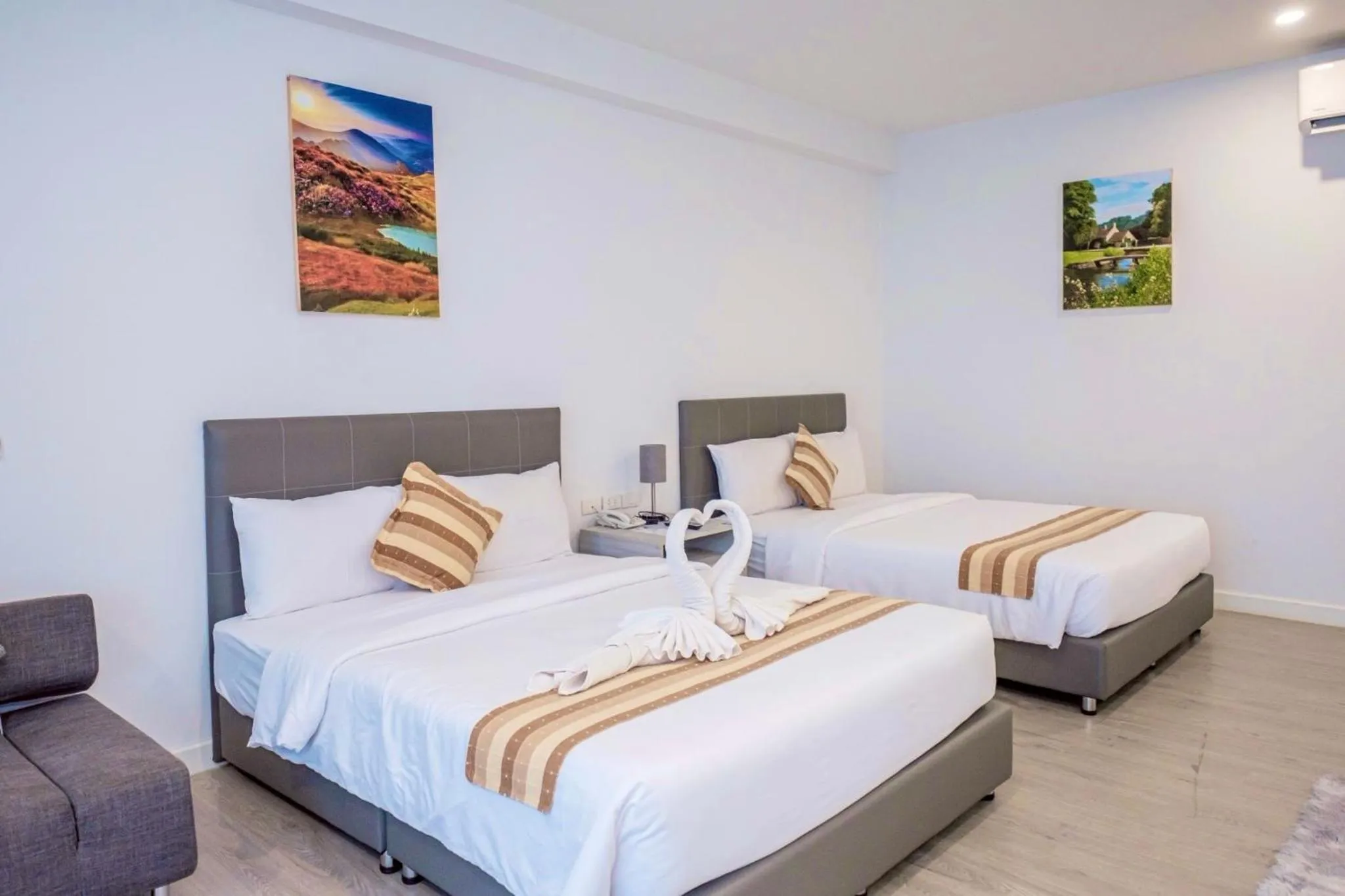 Bed in GRAND PA Hotel&Resort Lamphun Chiang Mai