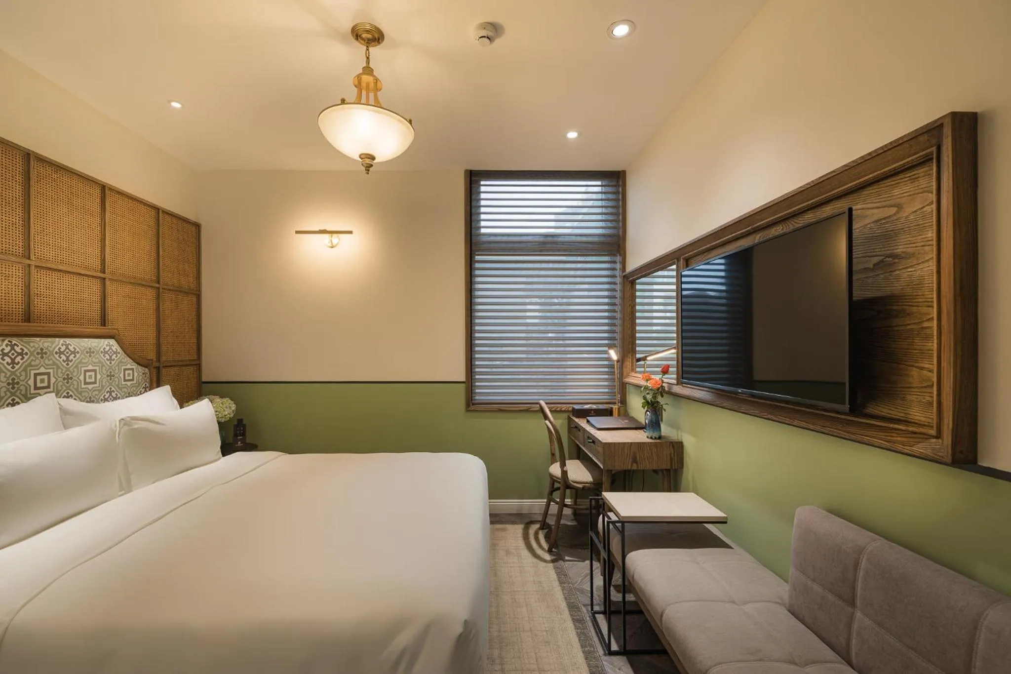 View (from property/room), Bed in La Passion Hanoi Hotel & Spa