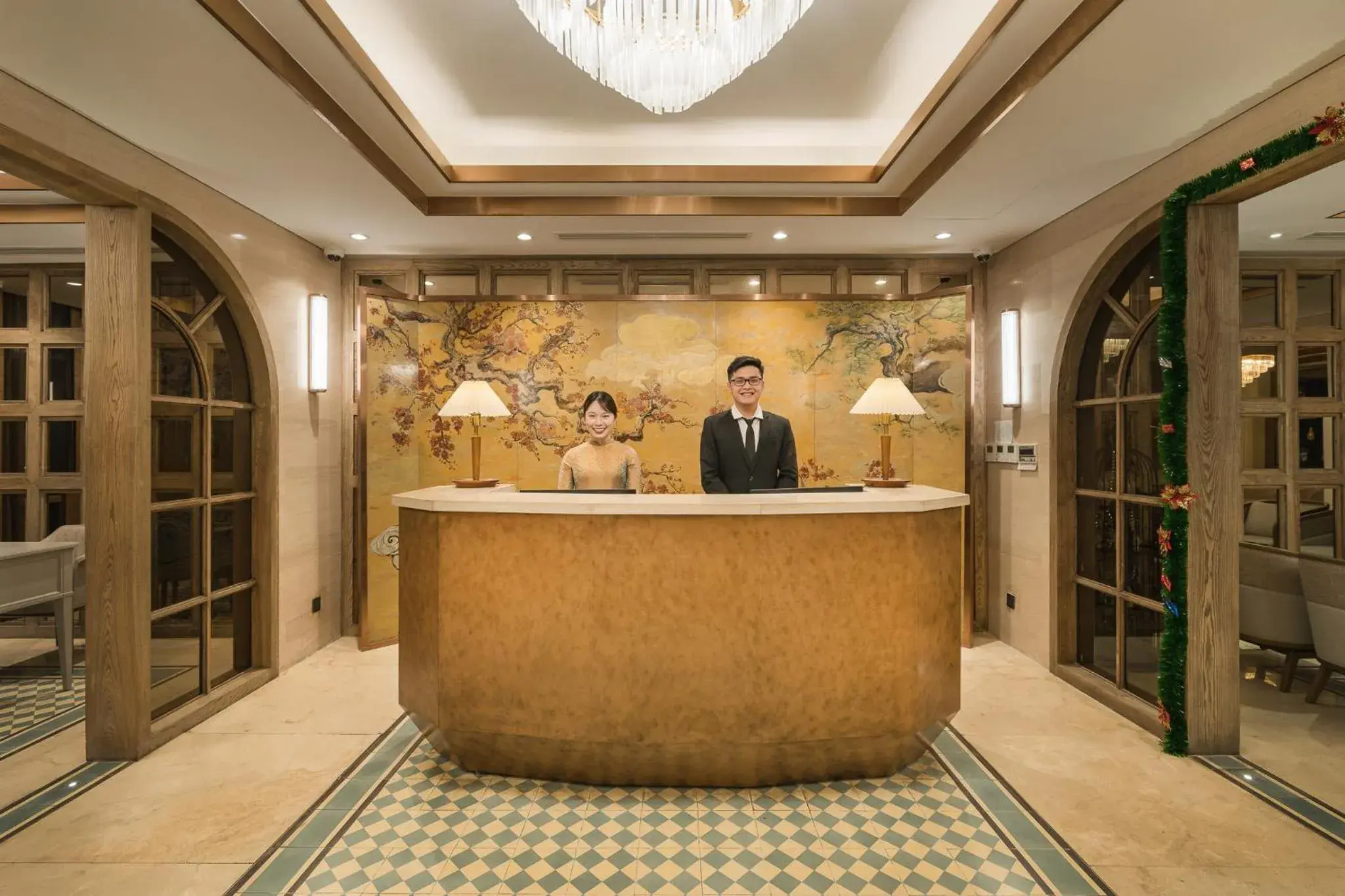 Lobby or reception in La Passion Hanoi Hotel & Spa Lobby or reception in La Passion Hanoi Hotel & Spa