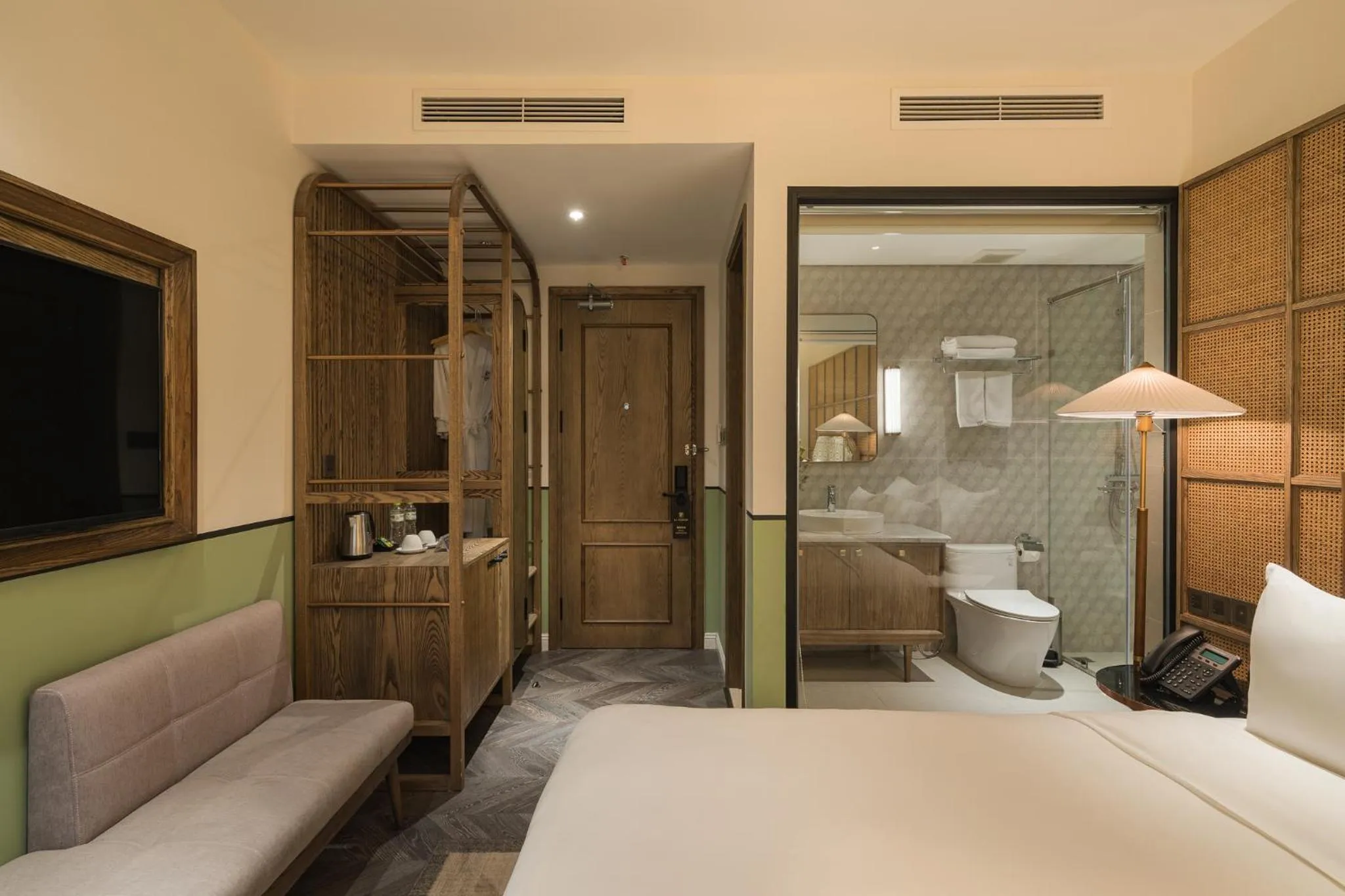 View (from property/room), Bed in La Passion Hanoi Hotel & Spa