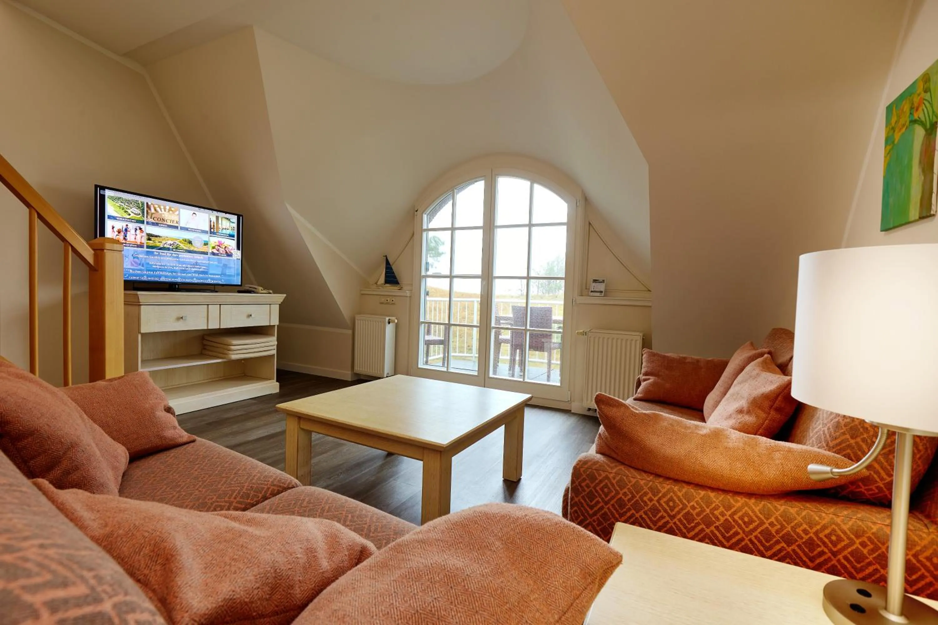 Living room in Ferienwohnungen Dünenmeer