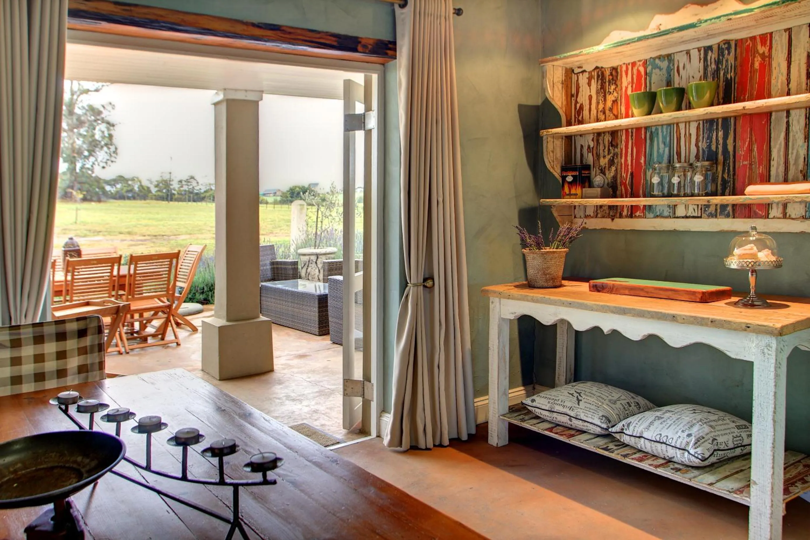 Patio, Bed in Libertas Guest Farm