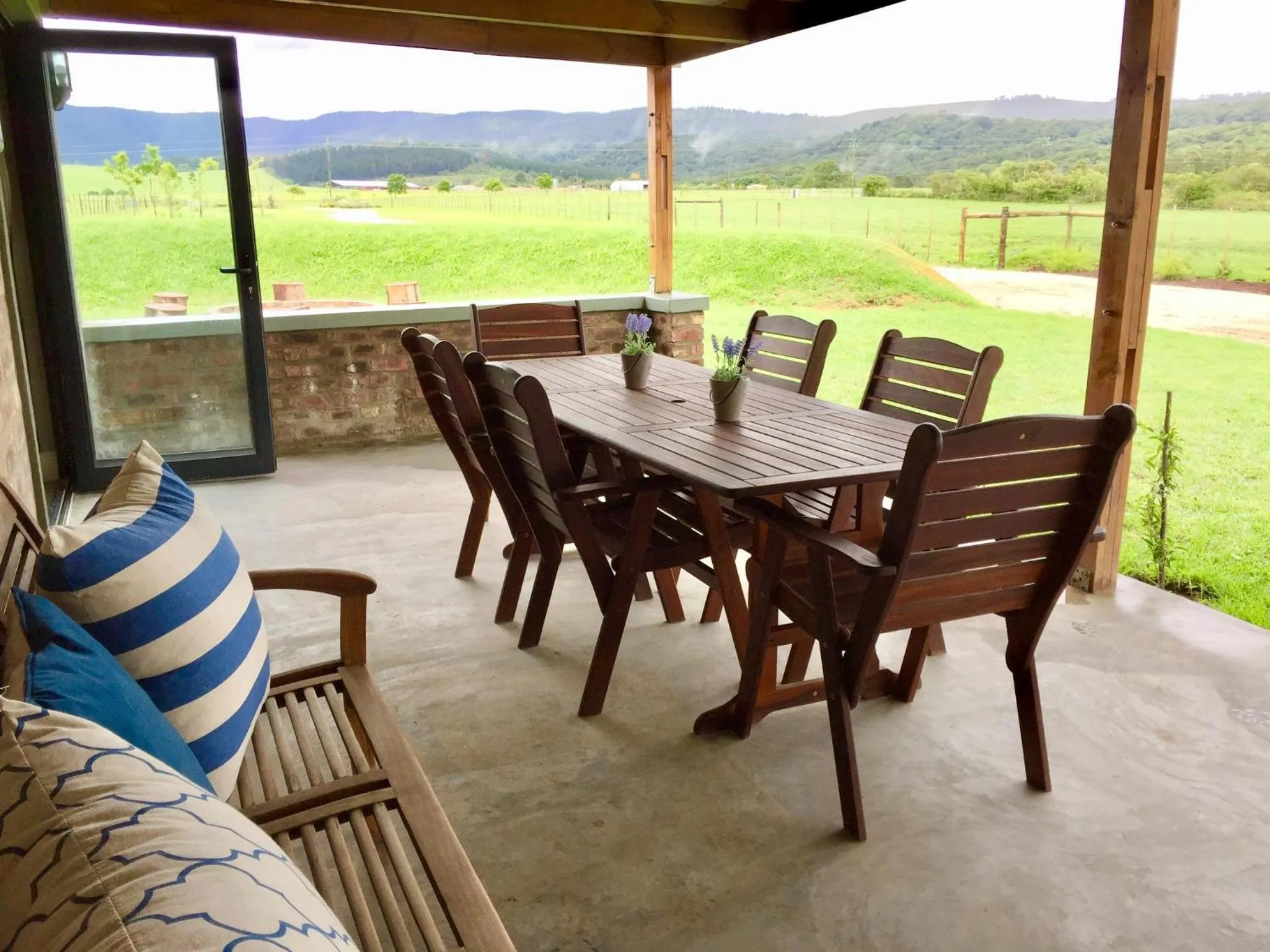 Patio in Libertas Guest Farm