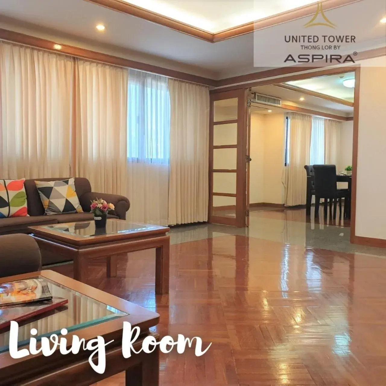 Living room in United Tower Thonglor by Aspira Living room in United Tower Thonglor by Aspira