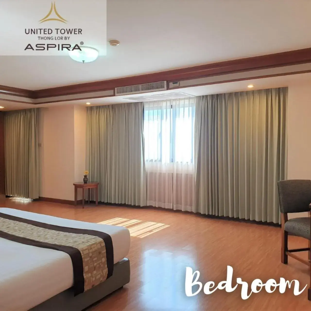 Bedroom, Bed in United Tower Thonglor by Aspira Bedroom, Bed in United Tower Thonglor by Aspira