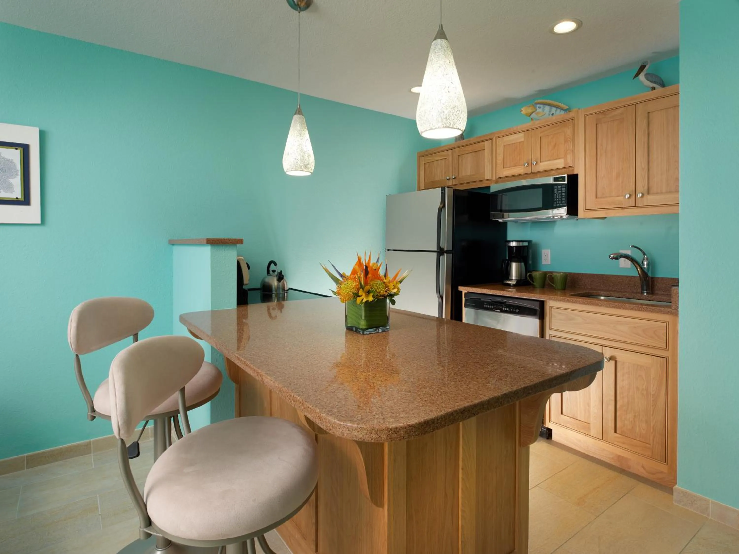 Kitchen or kitchenette in Glunz Ocean Beach Hotel and Resort