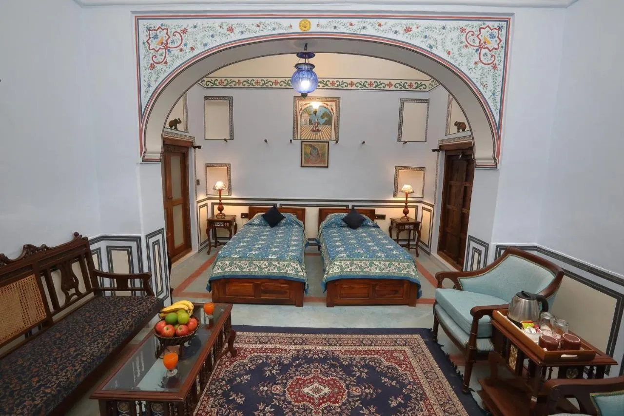 Photo of the whole room, Bed in Hotel Mandawa Haveli