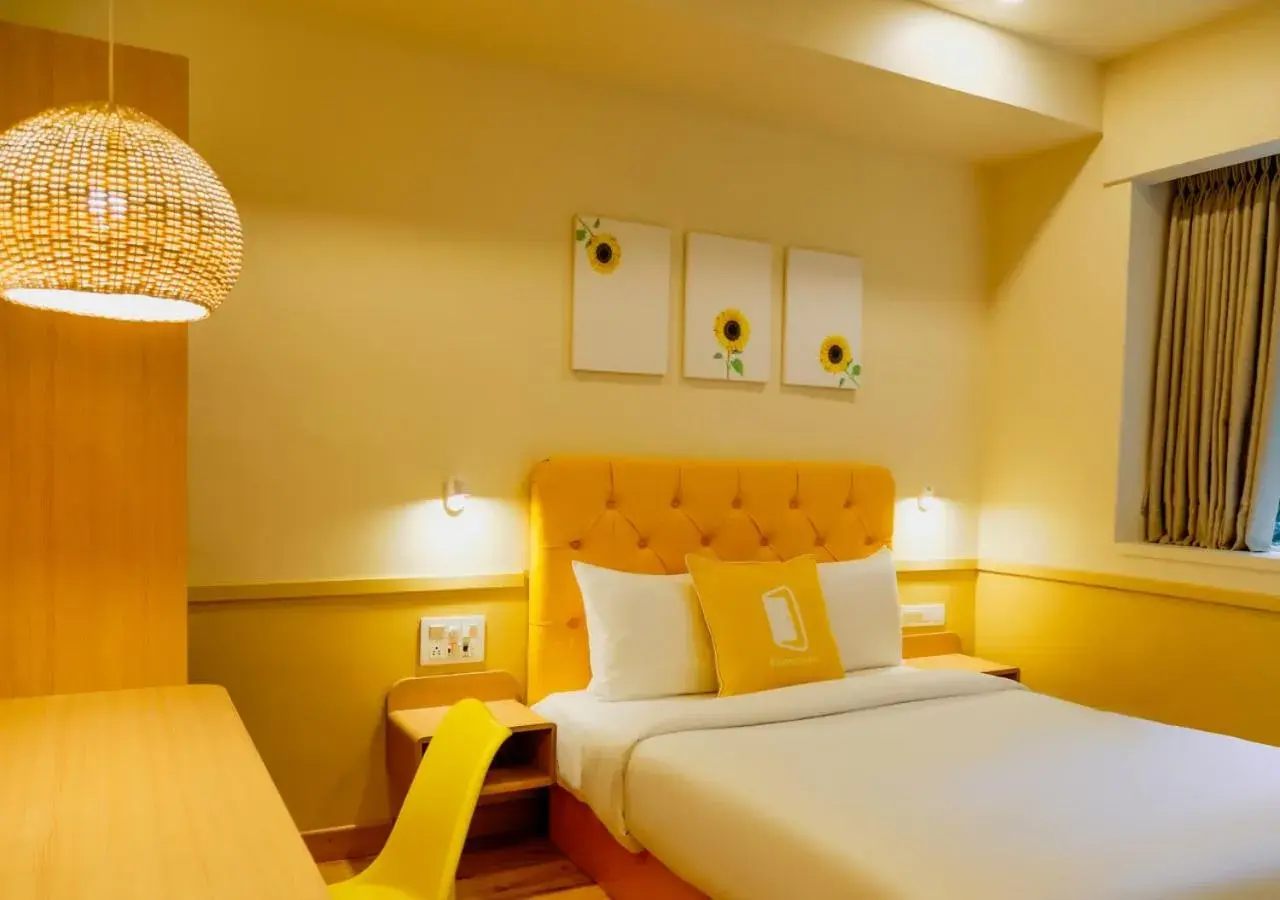 Bedroom, Bed in Bloom Hotel - Worli South Mumbai Bedroom, Bed in Bloom Hotel - Worli South Mumbai