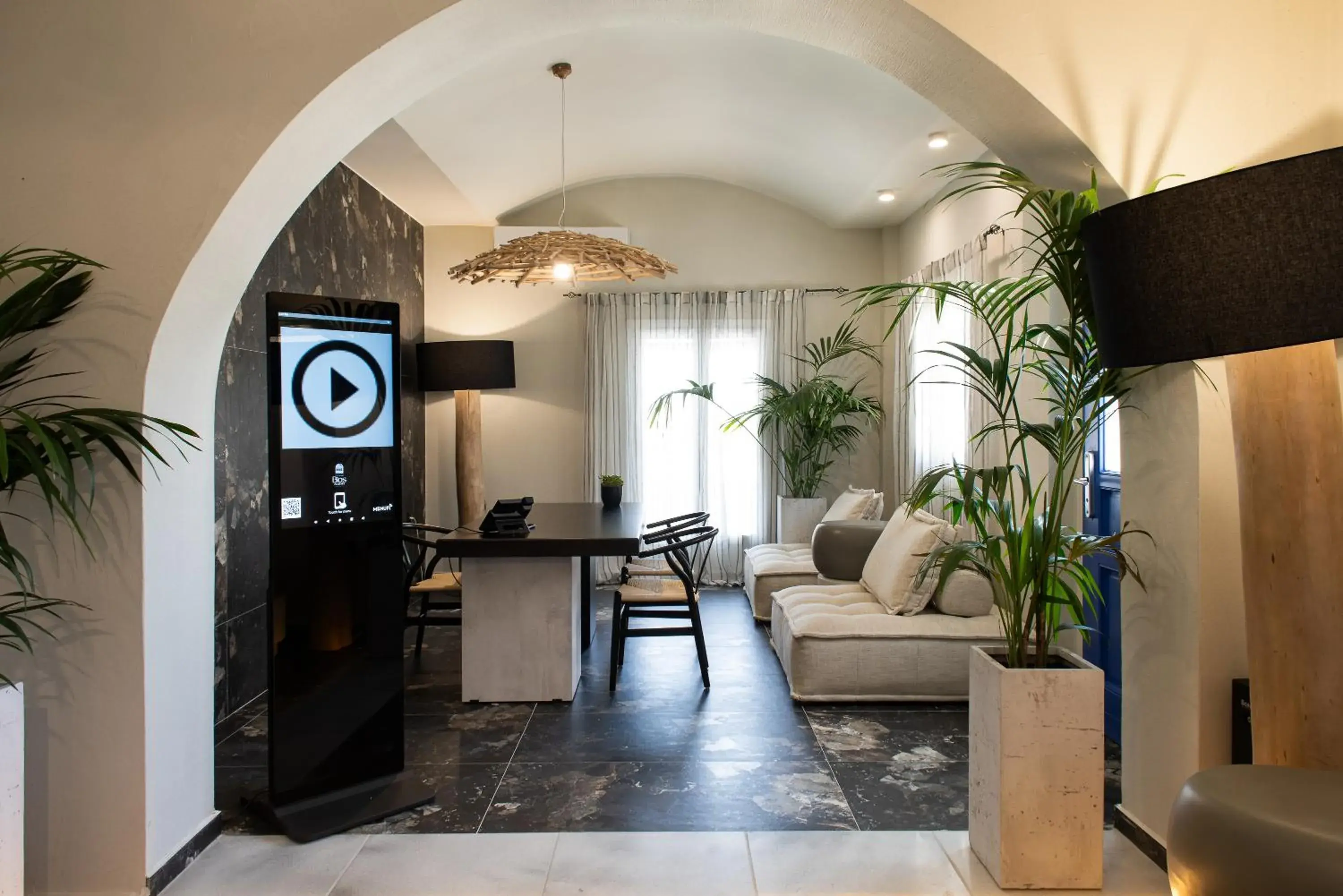Lobby or reception in The Noverian Bios Santorini Boutique Hotel Lobby or reception in The Noverian Bios Santorini Boutique Hotel