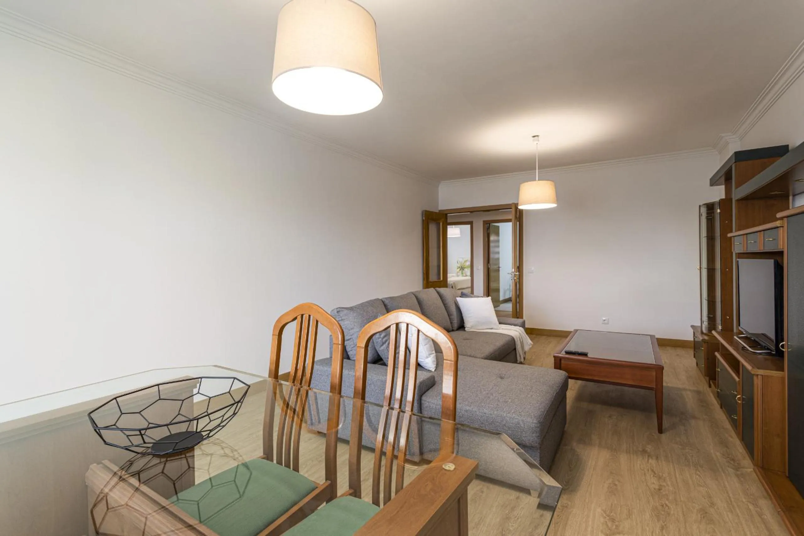 Communal lounge/ TV room, Bed in Miral 2 - Beach front apartment with pool