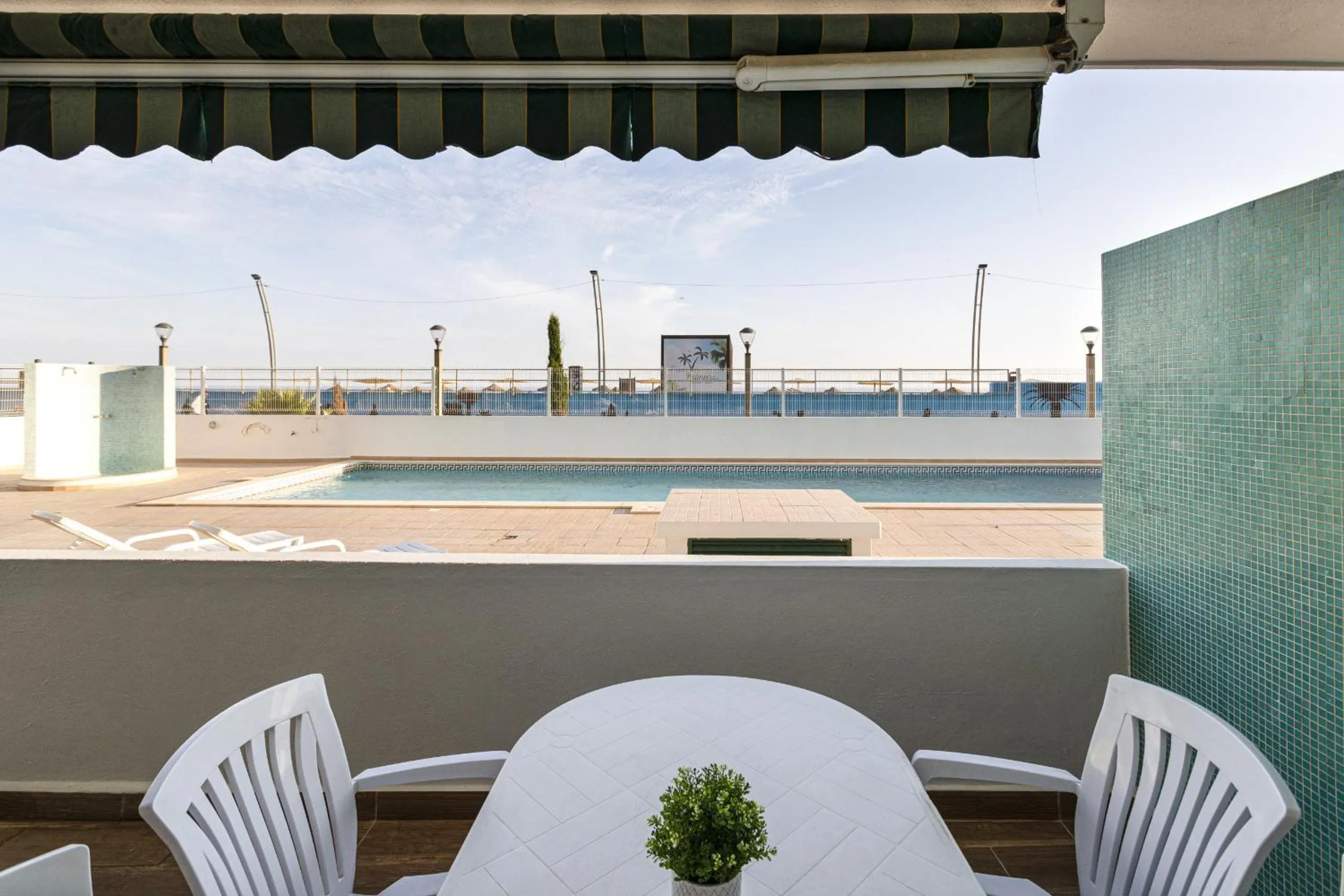 Balcony/Terrace in Miral 2 - Beach front apartment with pool