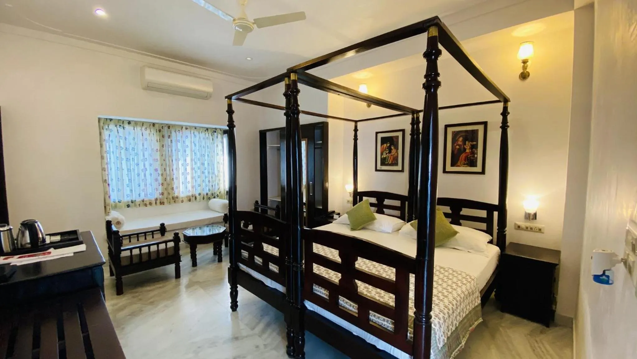 Seating area, Bed in Kotra Haveli A Boutique Hotel by Lake Pichola