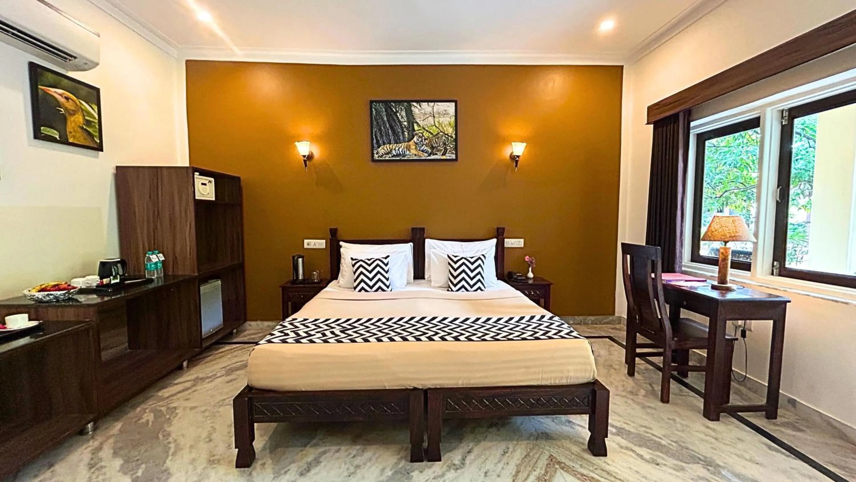 Bedroom, Bed in The Pugmark, A Wildlife Resort