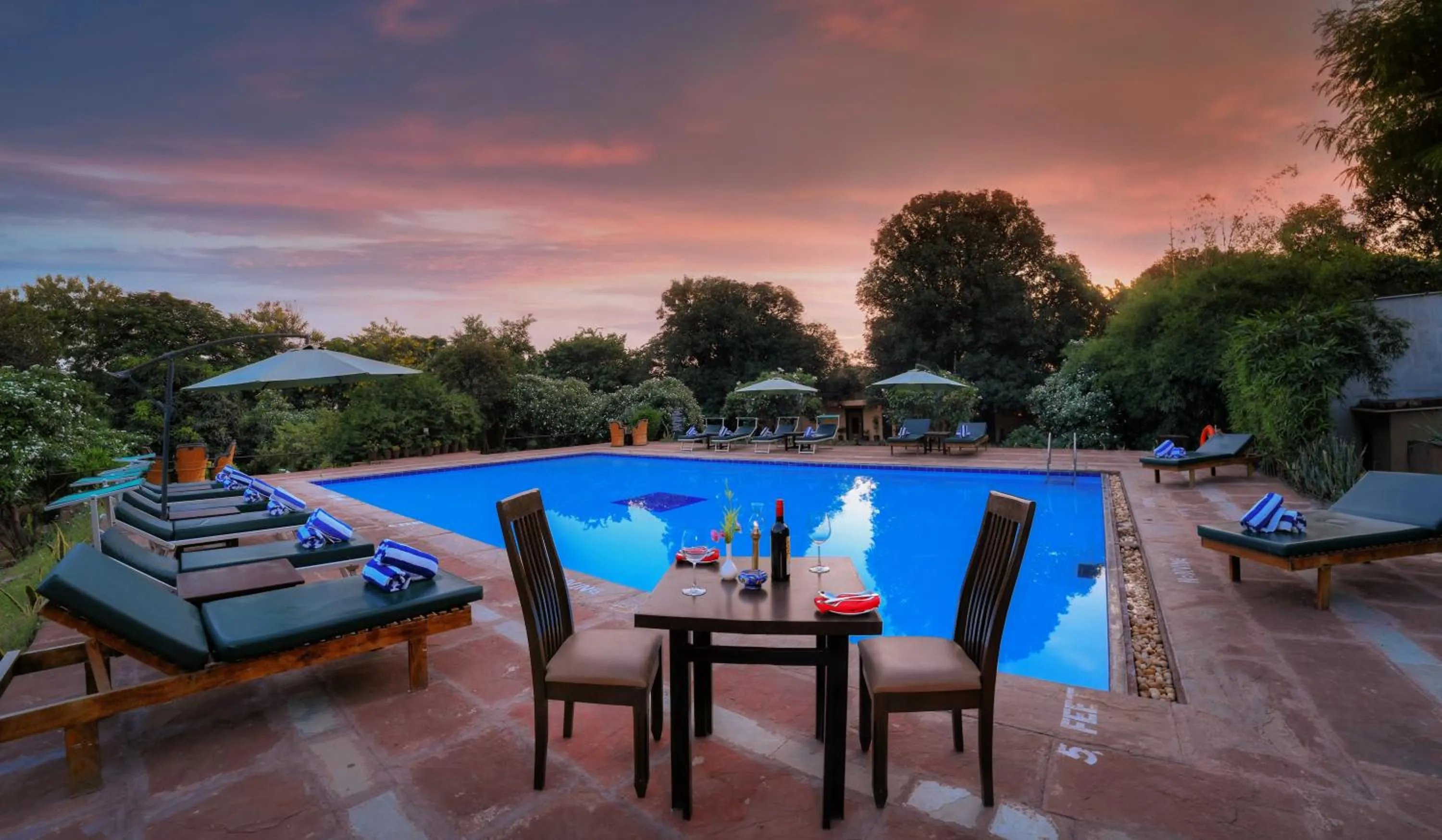 Swimming pool in The Pugmark, A Wildlife Resort