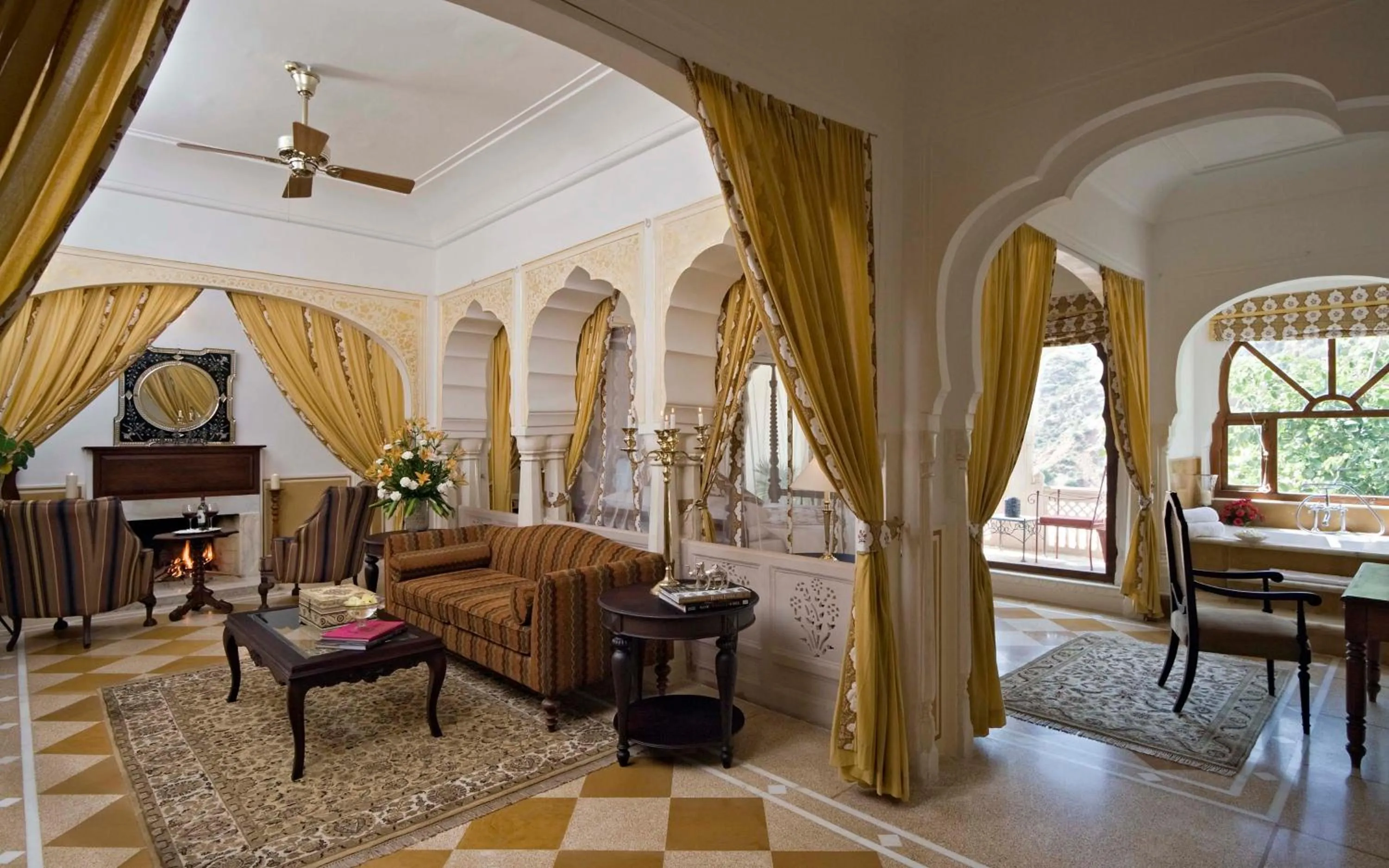 Living room in Samode Palace