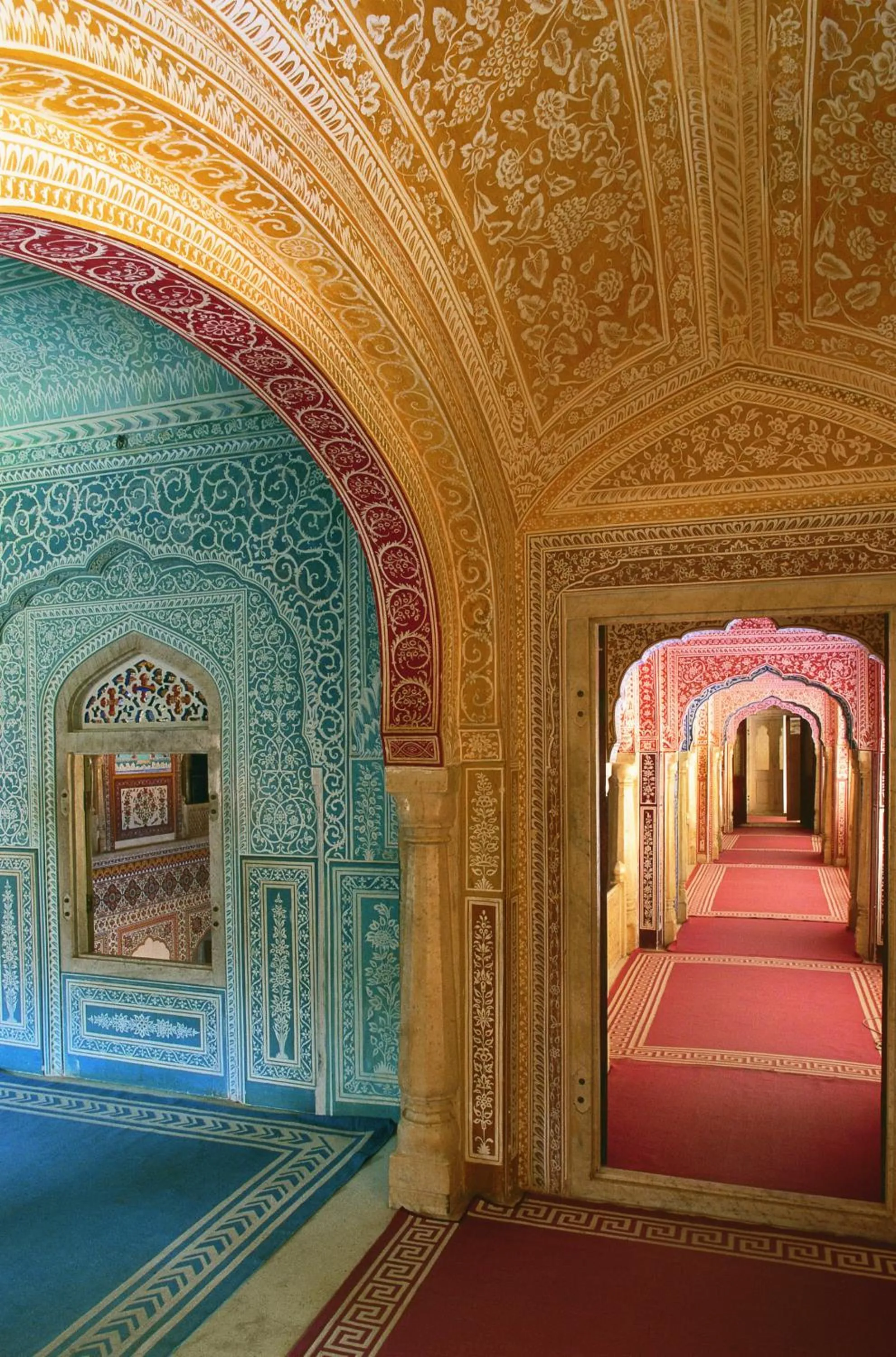 Decorative detail in Samode Palace