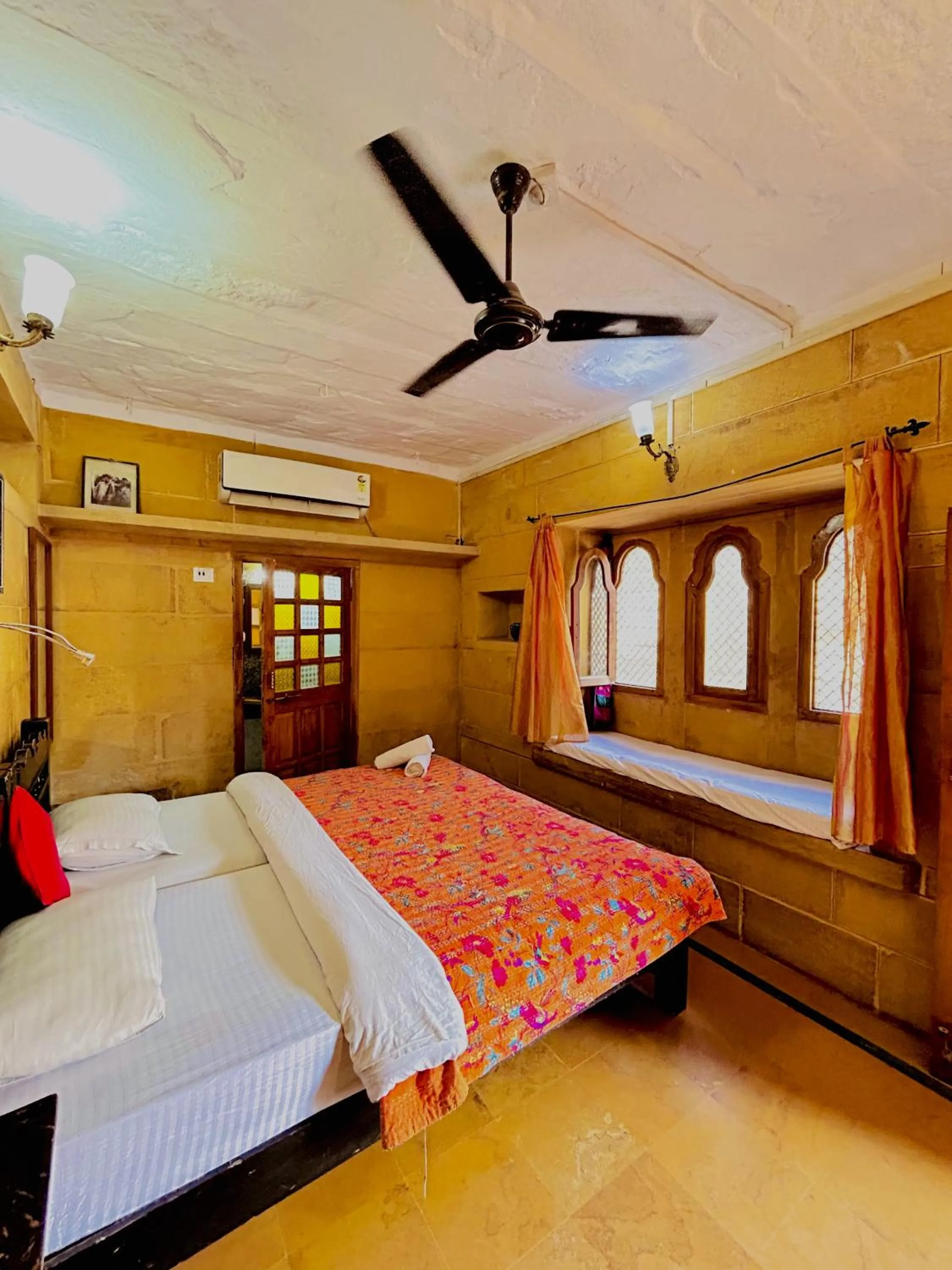 Bed in Shahi Palace Hotel Jaisalmer