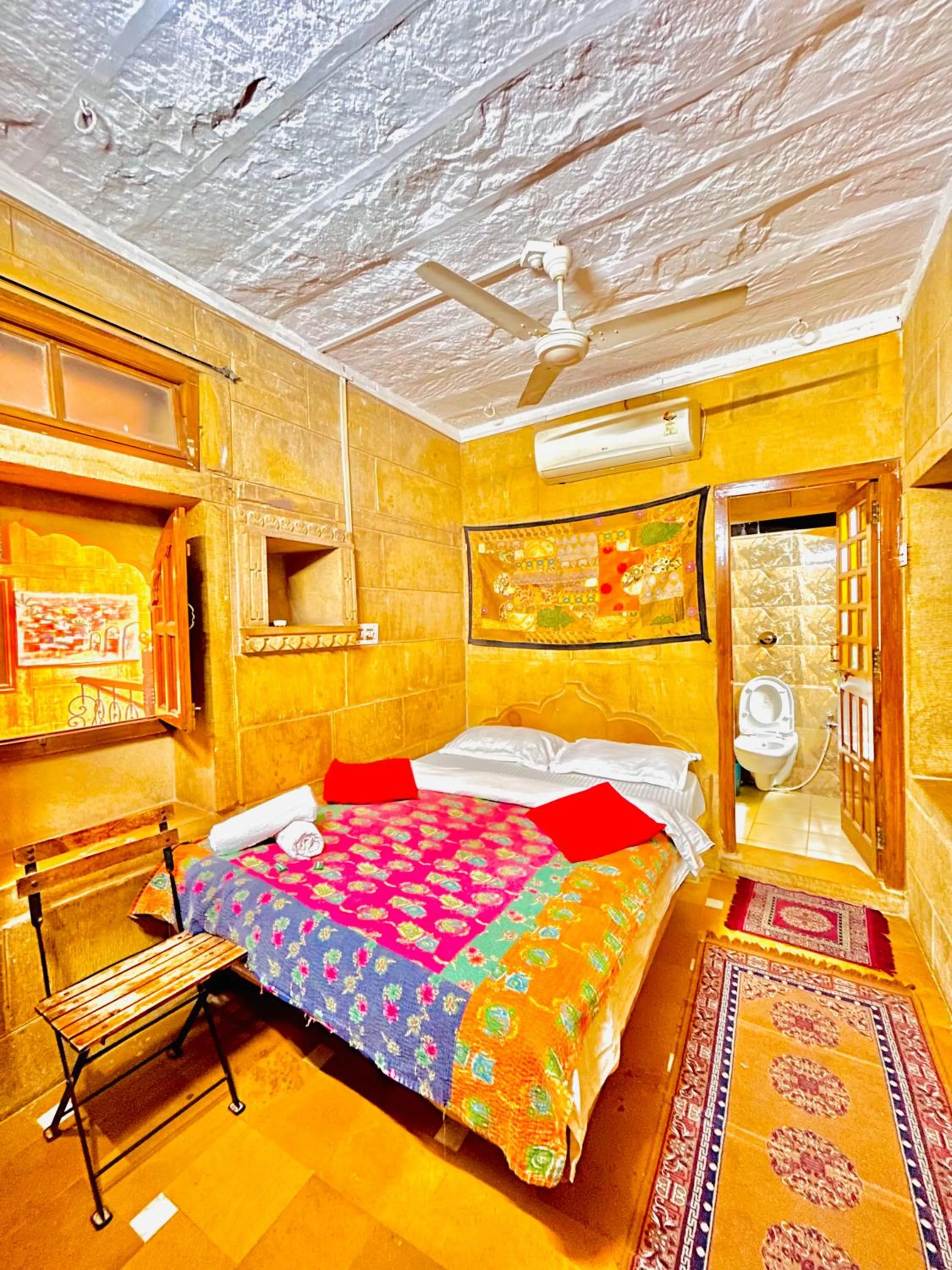 Bed in Shahi Palace Hotel Jaisalmer
