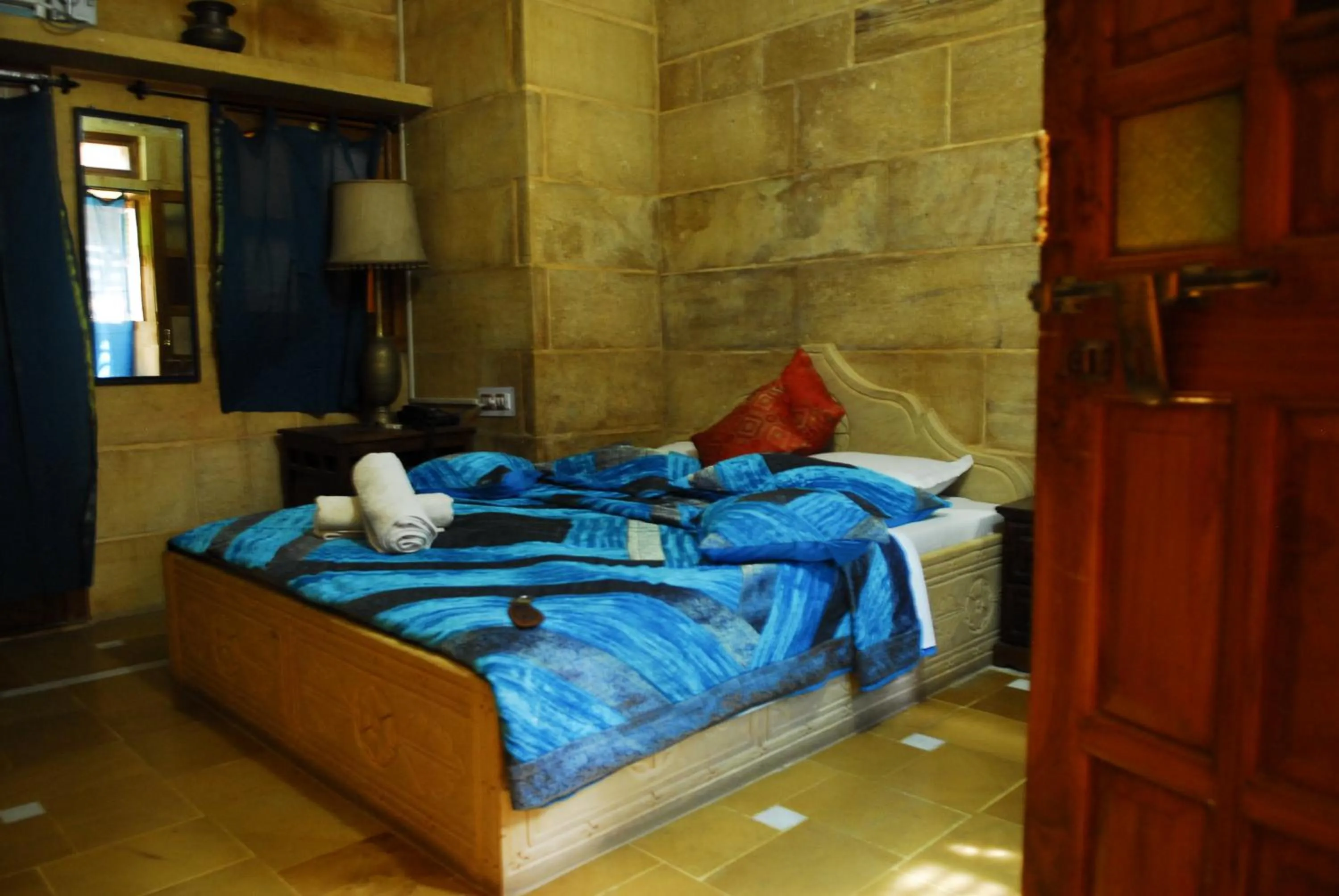 Bed in Shahi Palace Hotel Jaisalmer