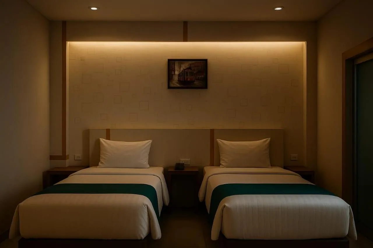 Bed in Hotel Amel Aceh