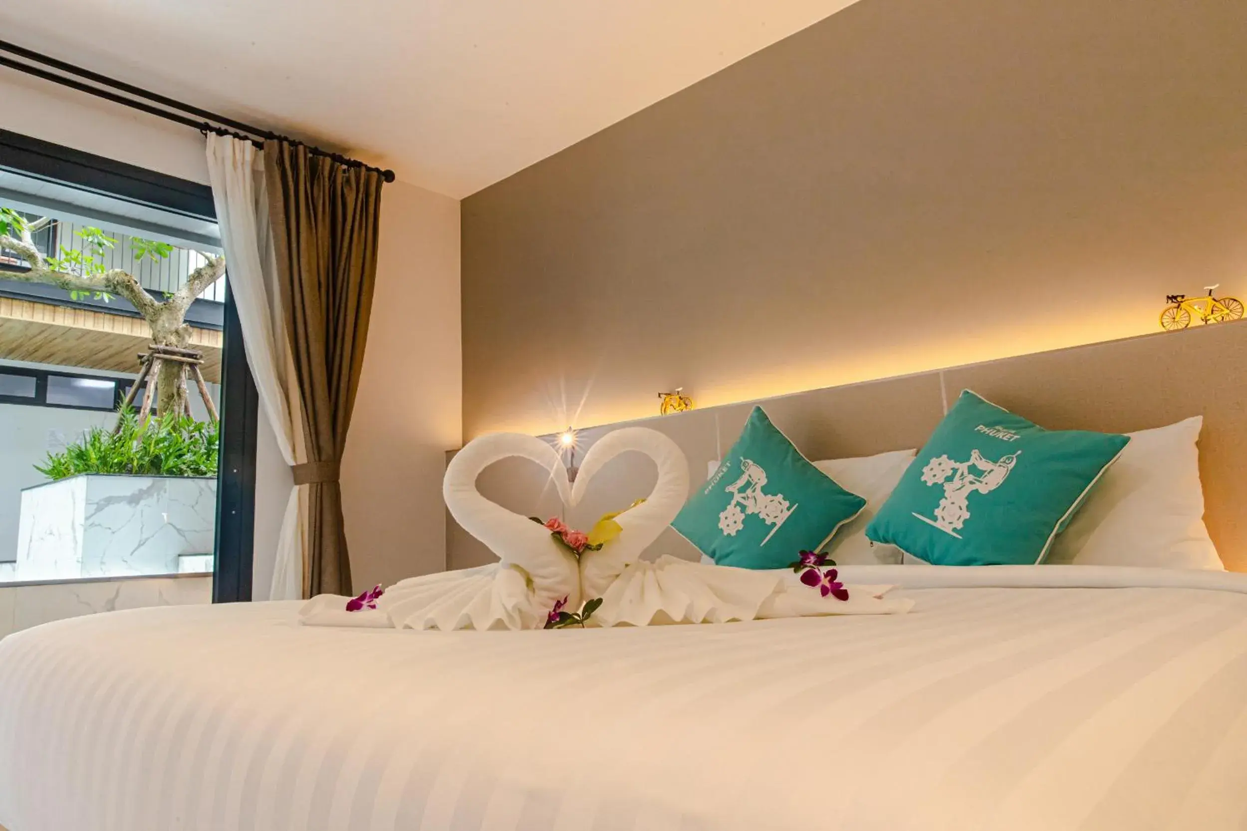 Bedroom, Bed in Tour De Phuket Hotel - SHA Plus Bedroom, Bed in Tour De Phuket Hotel - SHA Plus