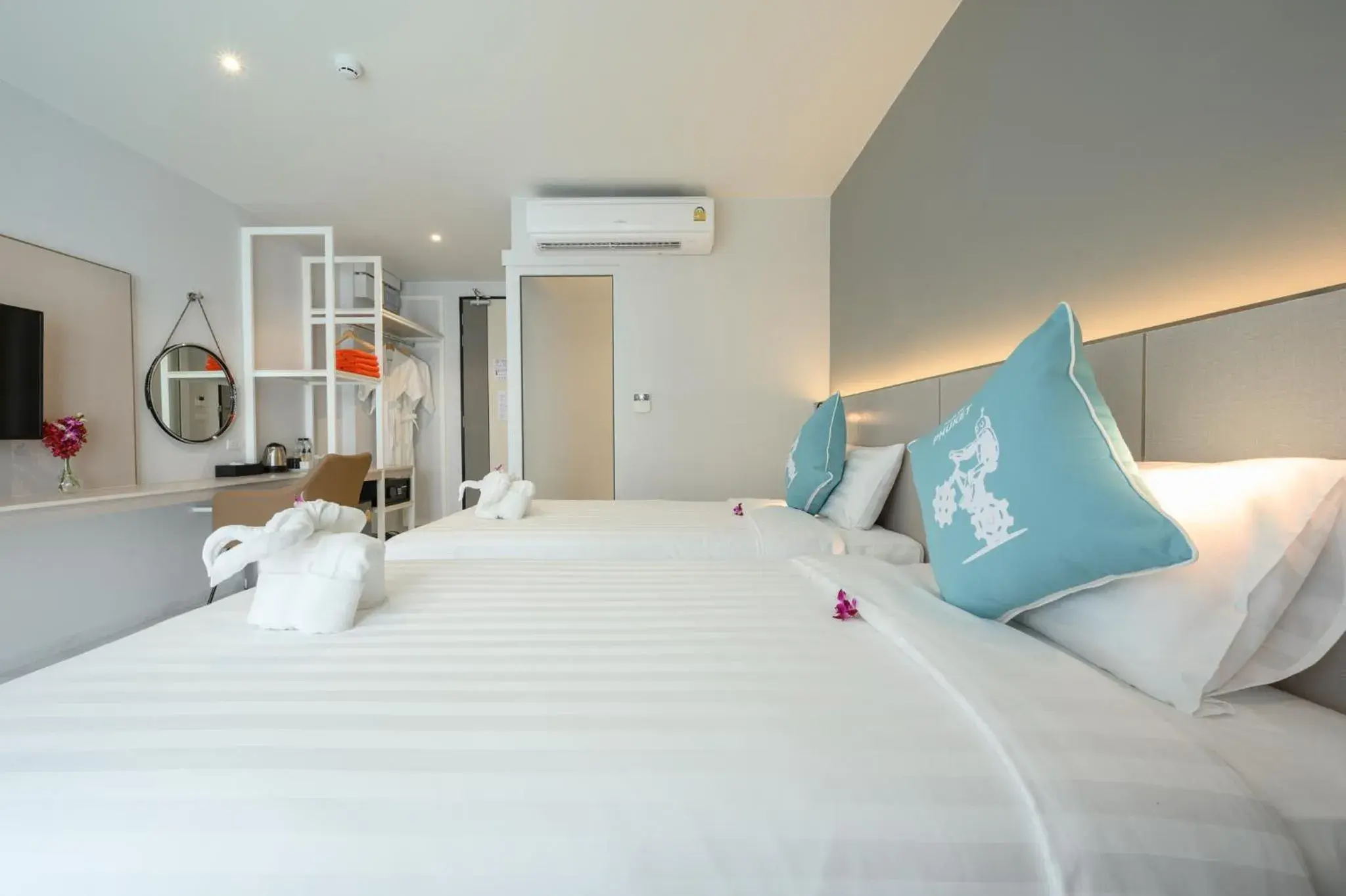 Bedroom, Bed in Tour De Phuket Hotel - SHA Plus Bedroom, Bed in Tour De Phuket Hotel - SHA Plus