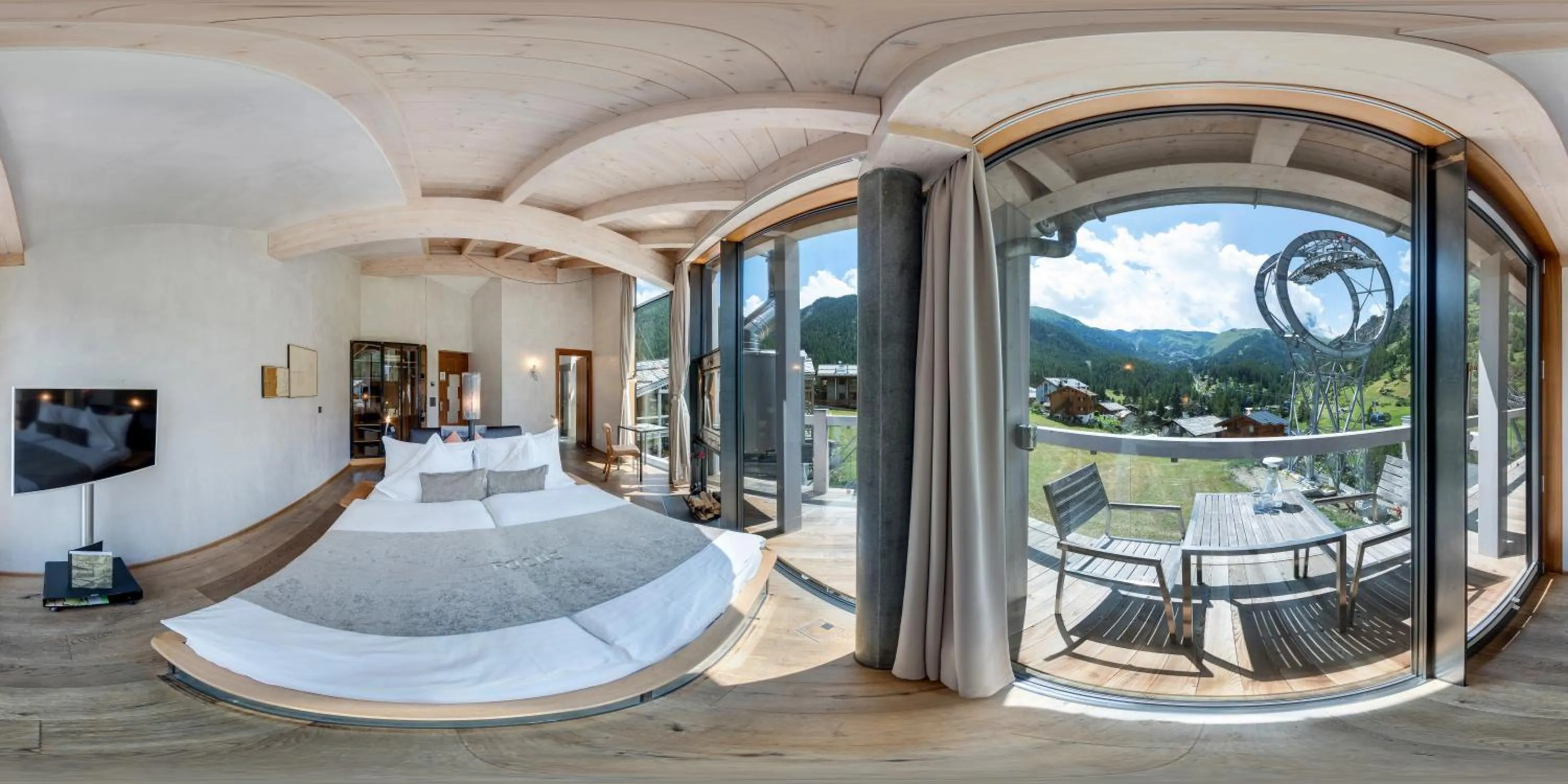 View (from property/room), Bed in Matterhorn FOCUS Design Hotel