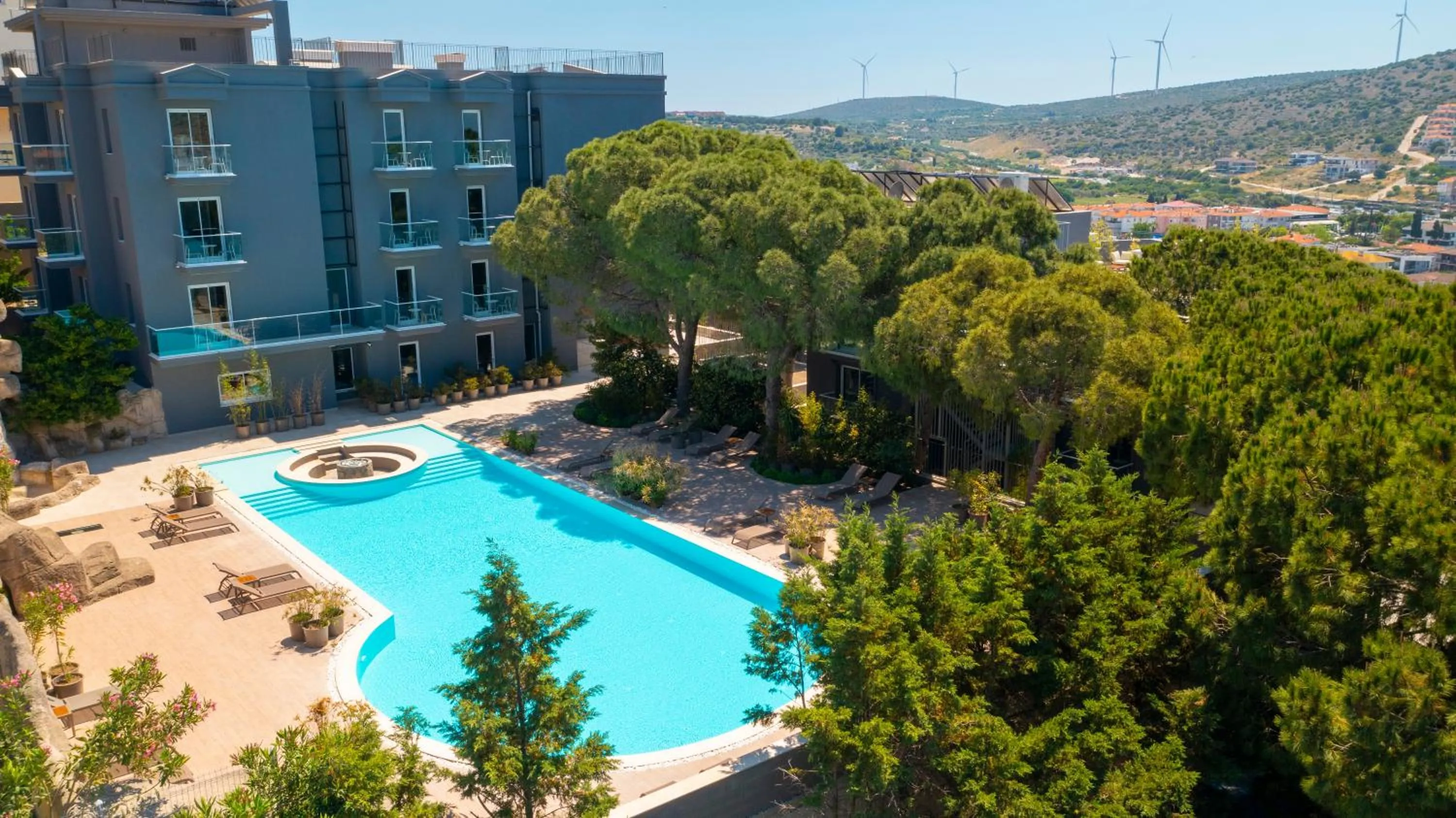 Pool view in AEGEAN Apartments - Çeşme