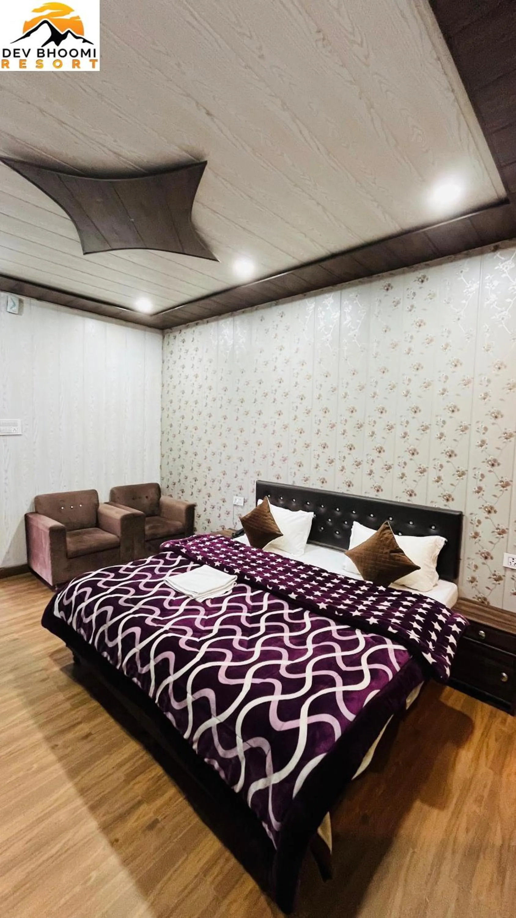 Bed in Dev Bhoomi Resort