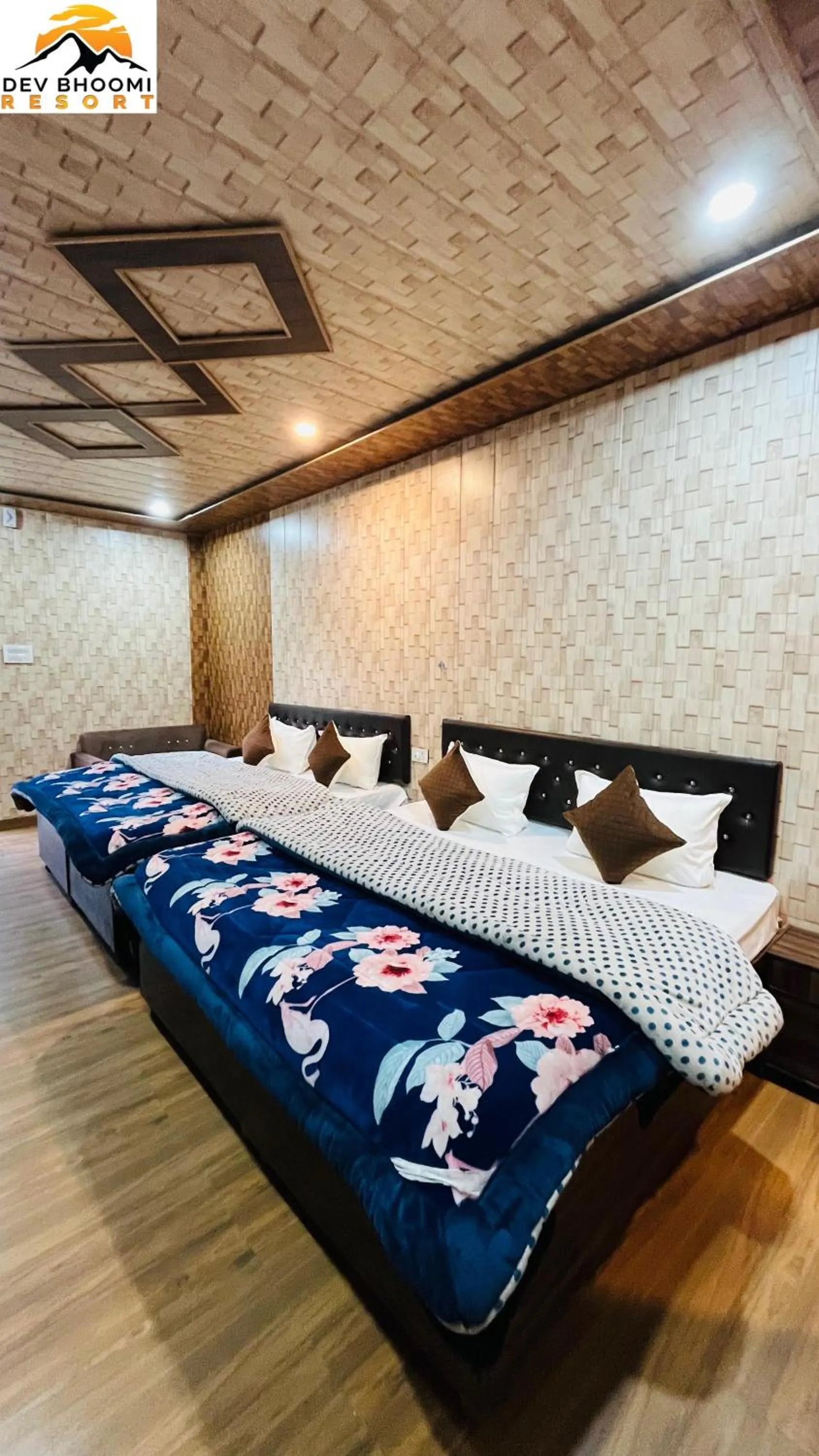 Bed in Dev Bhoomi Resort