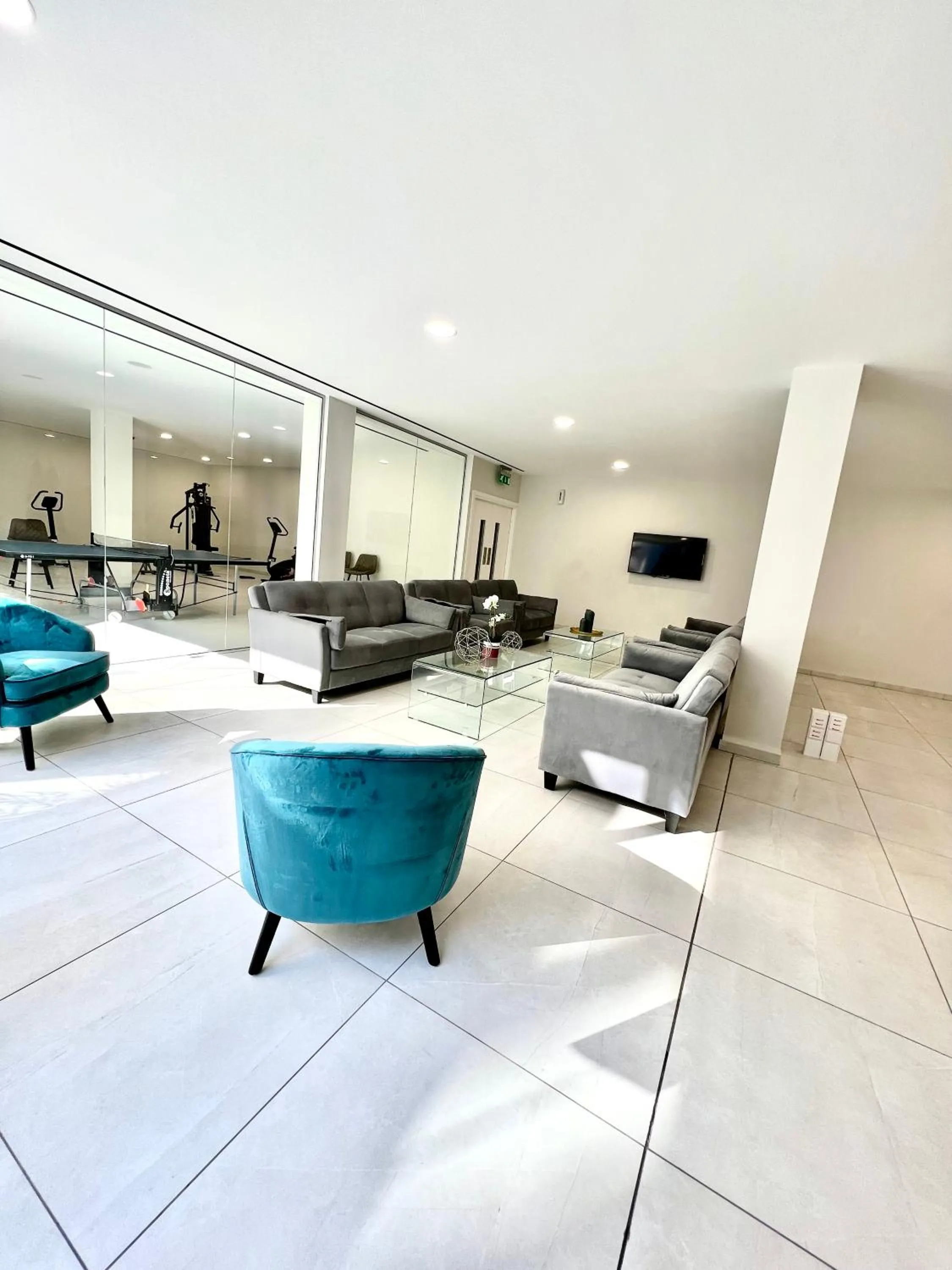 Living room in Emerald Suites