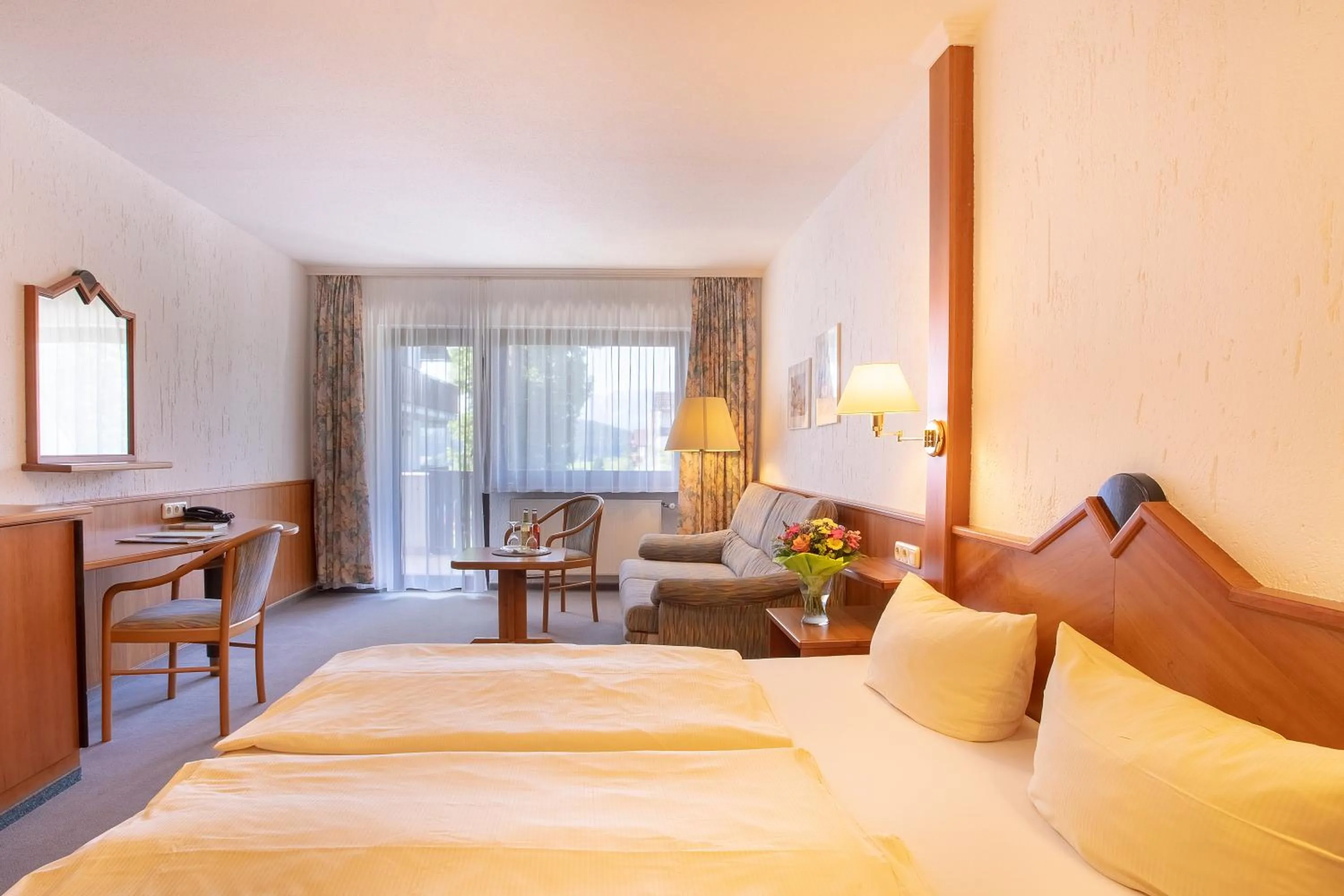 Photo of the whole room, Bed in Landhotel Seeg