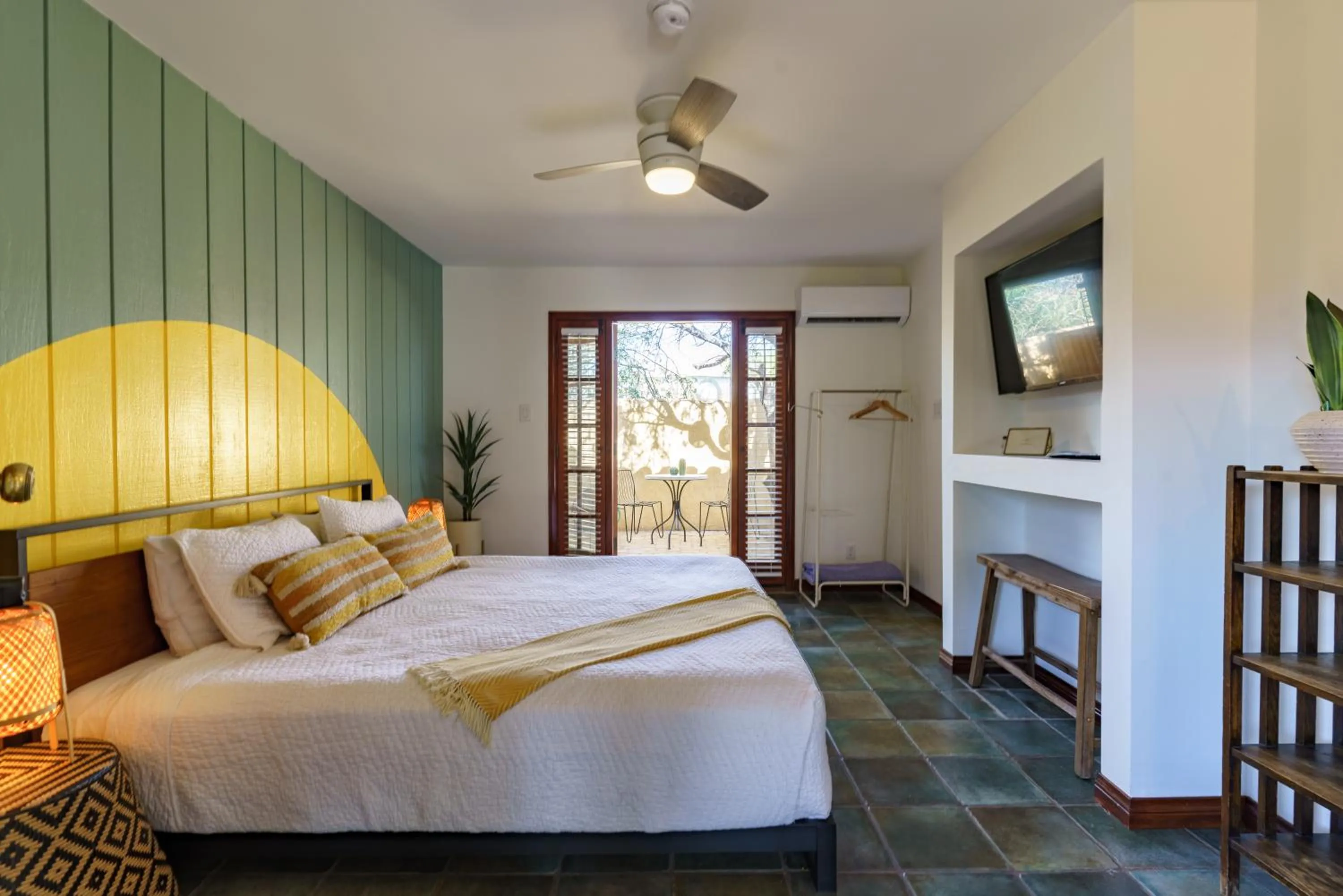 Bed in The Good House- Hot Spring Hideaway