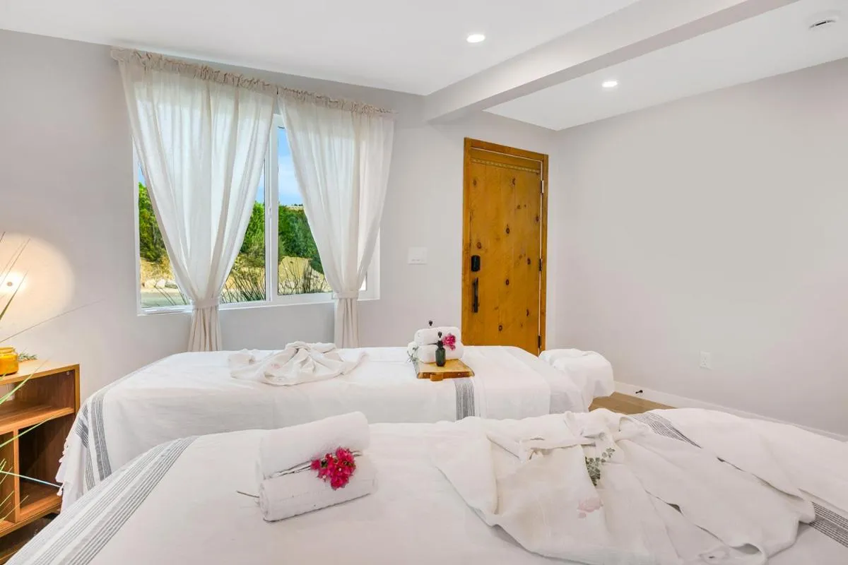 Bed in The Good House- Hot Spring Hideaway