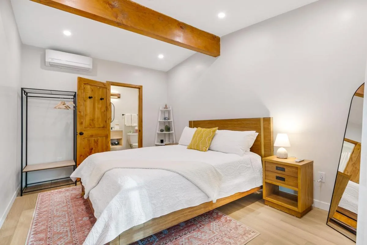 Bed in The Good House- Hot Spring Hideaway
