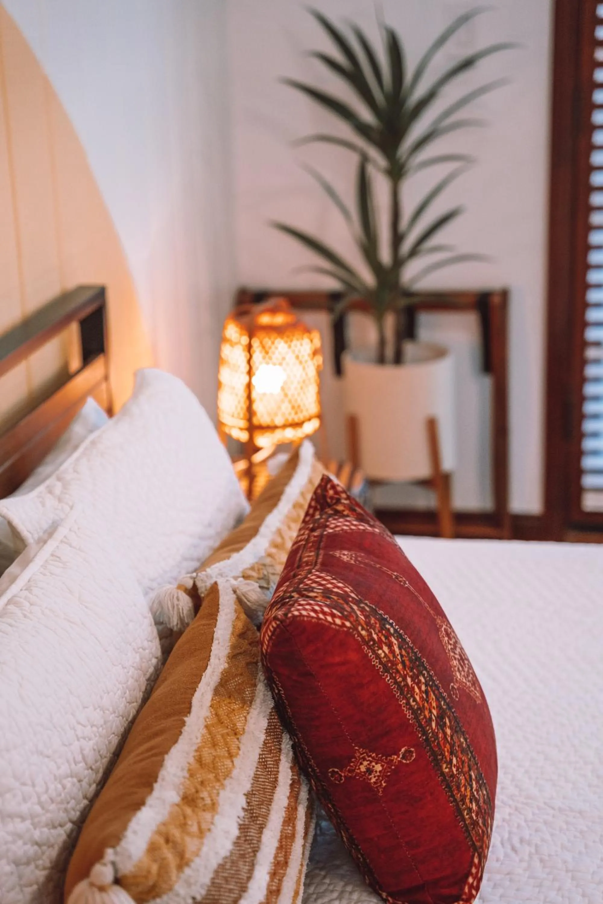 Bed in The Good House- Hot Spring Hideaway