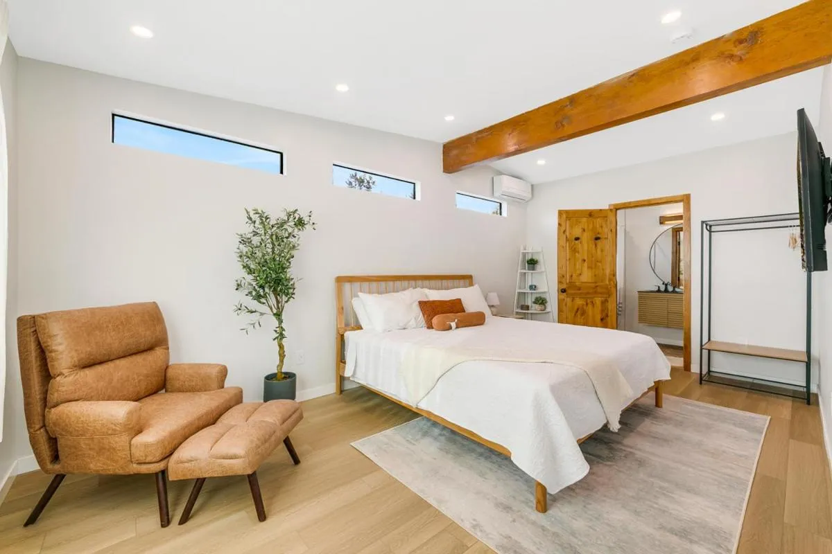 Bed in The Good House- Hot Spring Hideaway