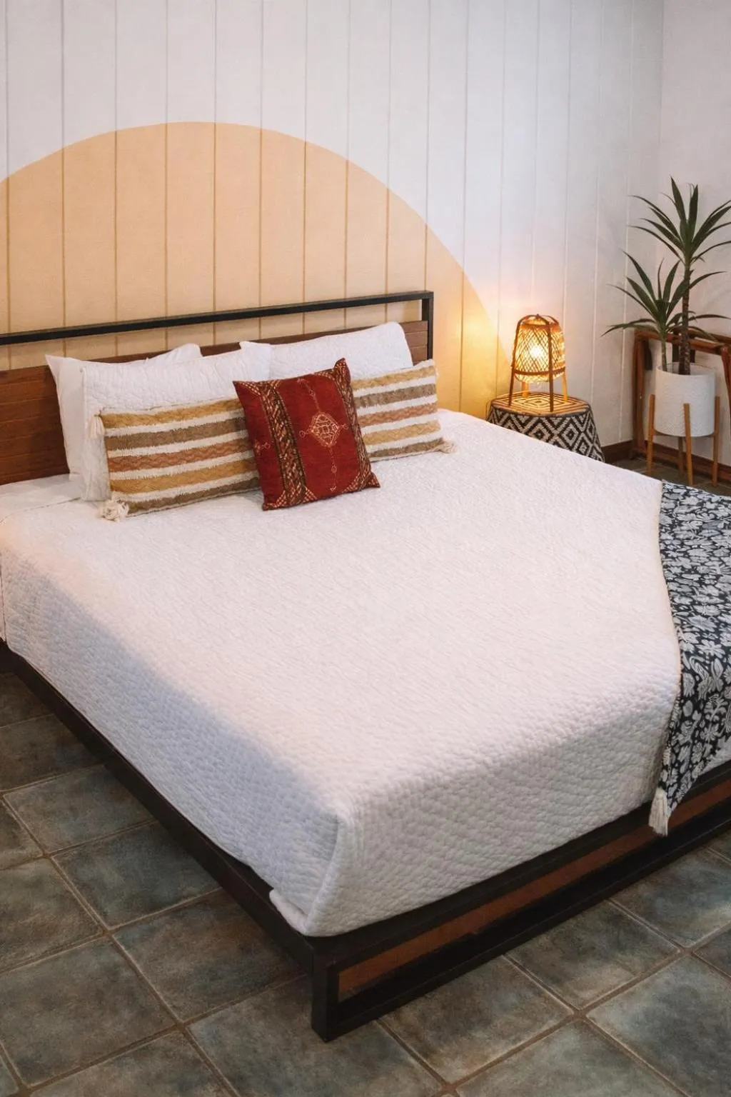 Bed in The Good House- Hot Spring Hideaway