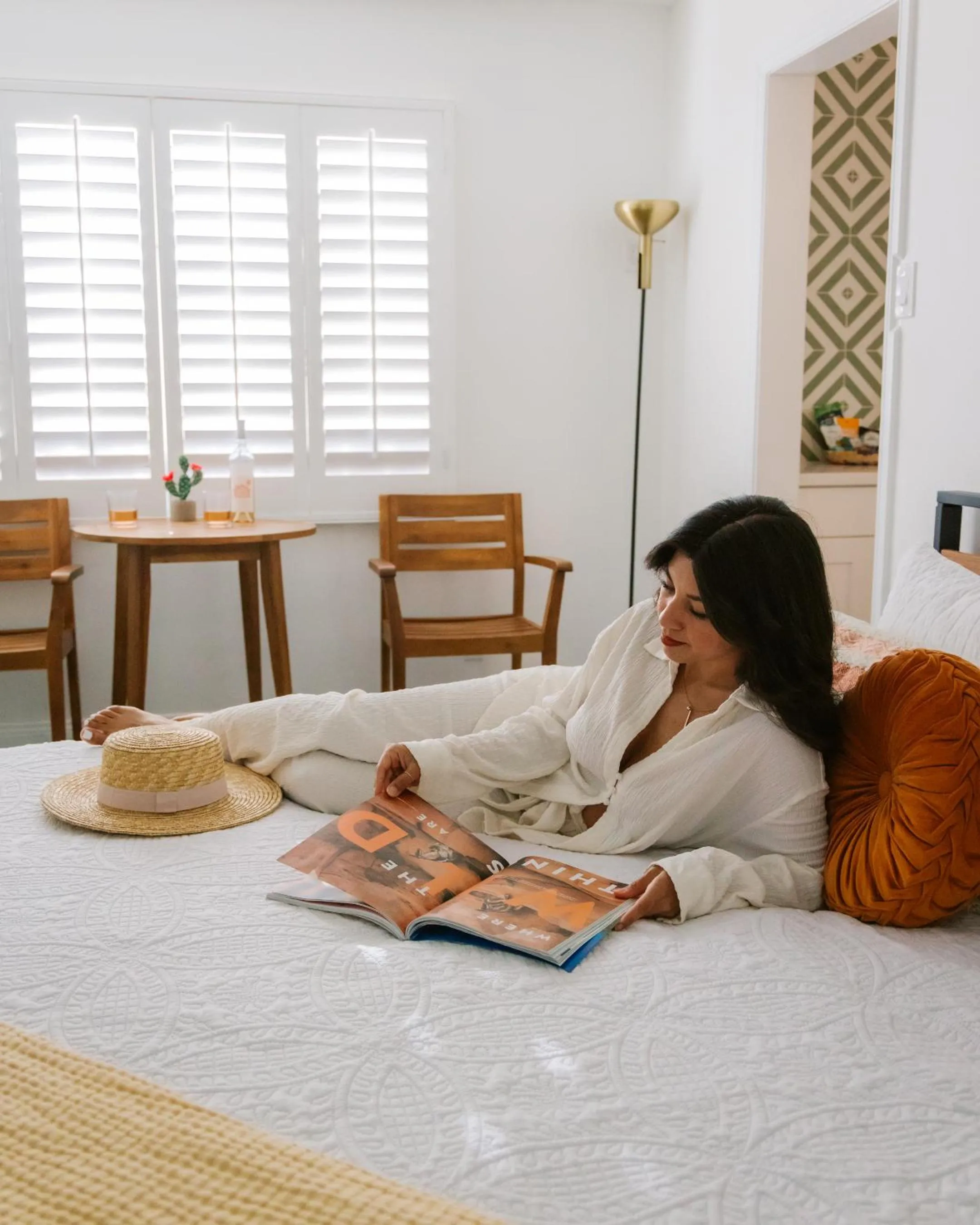 Bed in The Good House- Hot Spring Hideaway