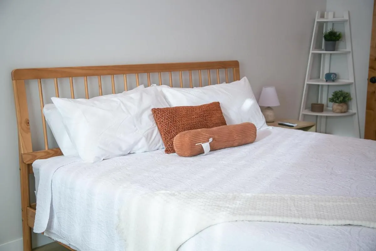 Bed in The Good House- Hot Spring Hideaway