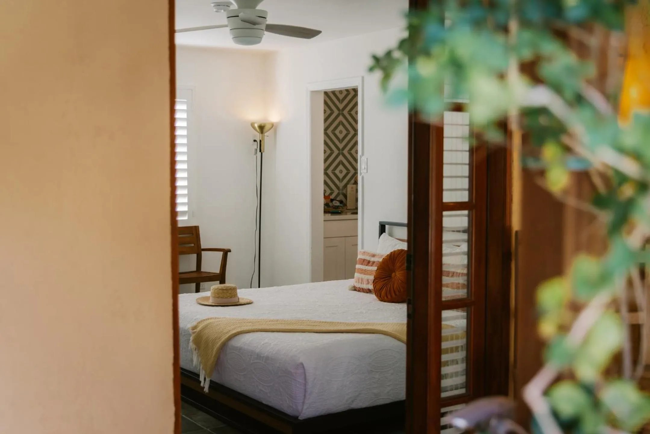 Bed in The Good House- Hot Spring Hideaway